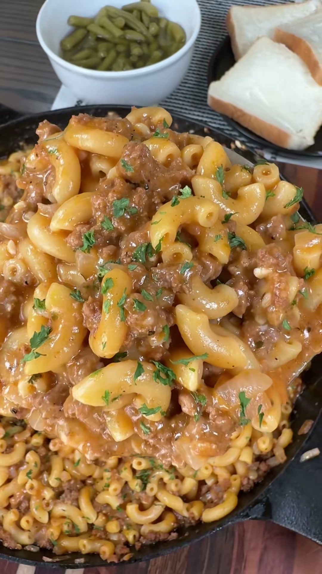 One-Pan Beef and Macaroni Skillet