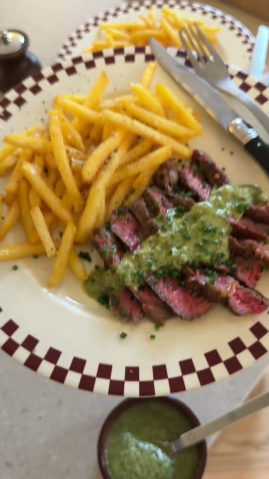 Steak Frites with Parisian Green Sauce