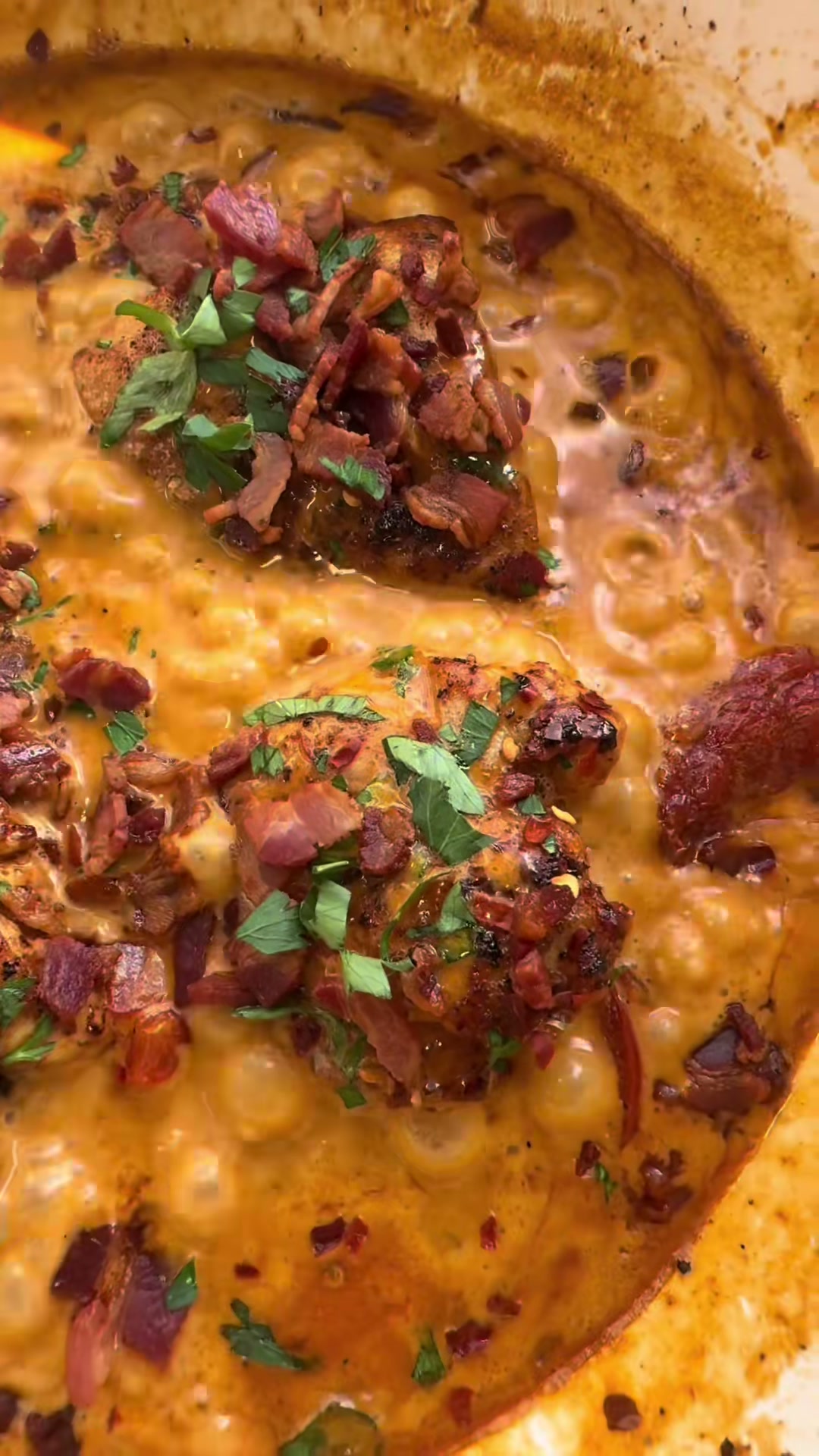 Creamy Red Pepper Chicken with Pancetta