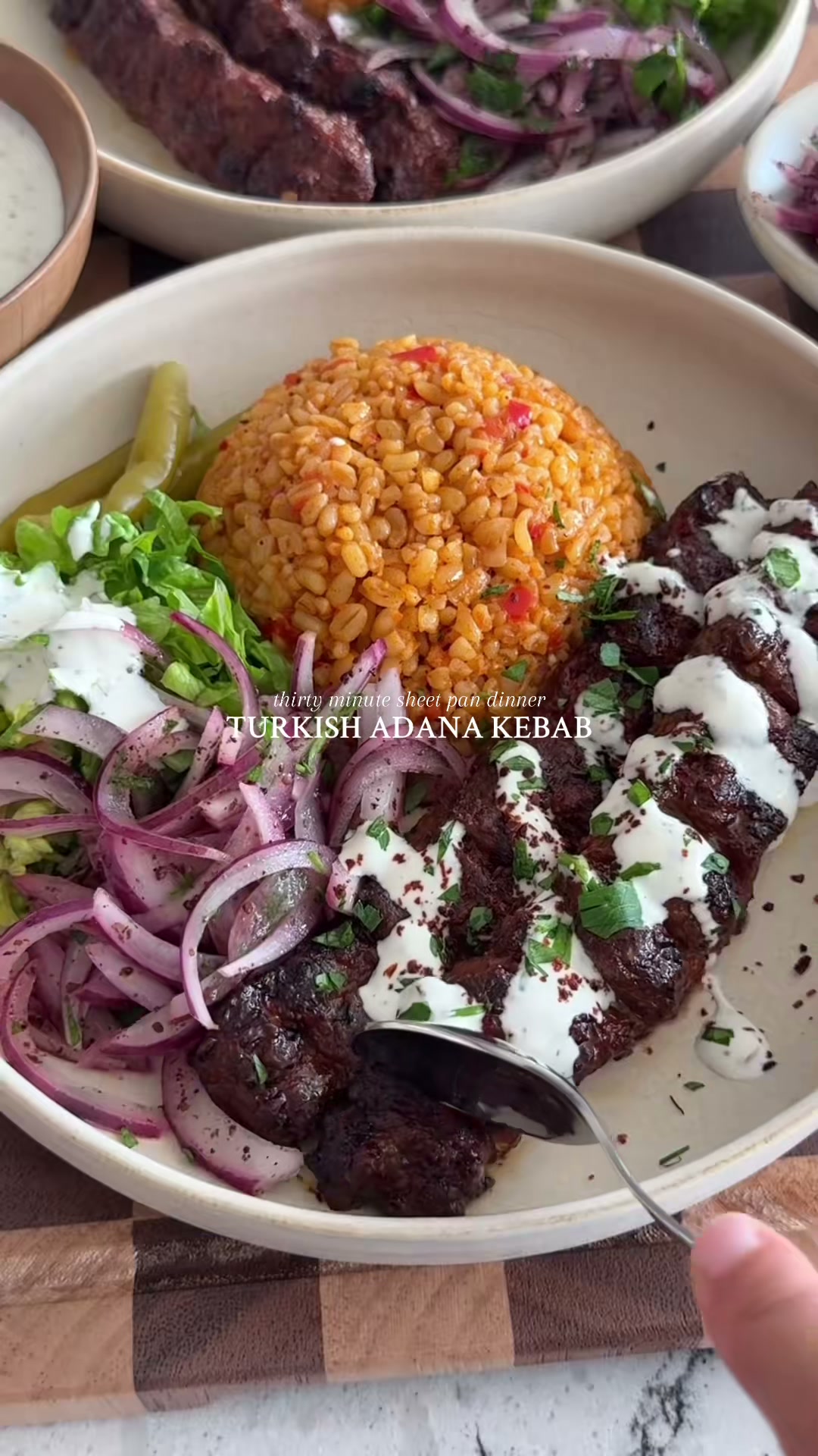 Sheet Pan Turkish Adana Kebab