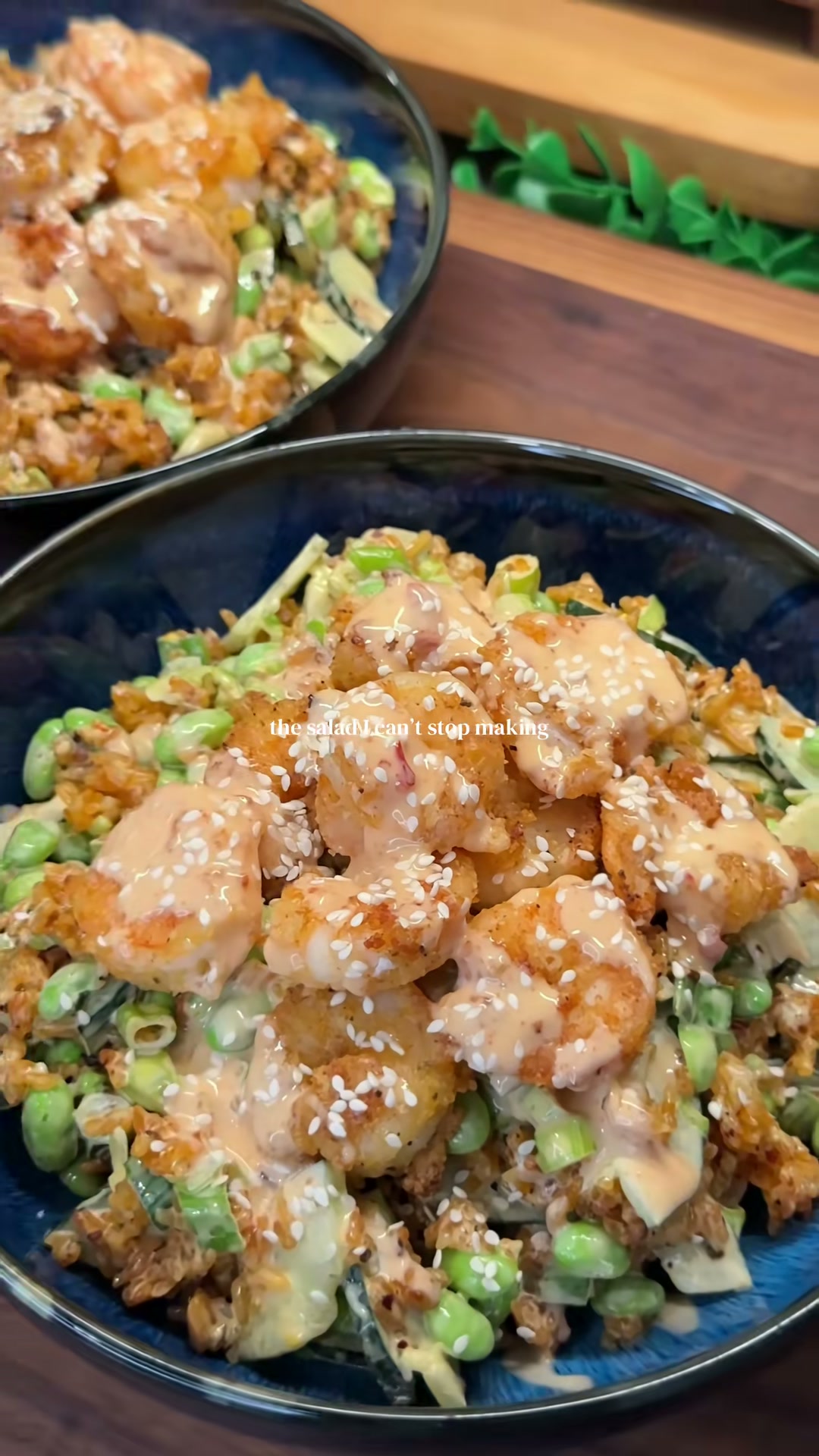 Crispy Rice and Shrimp Salad