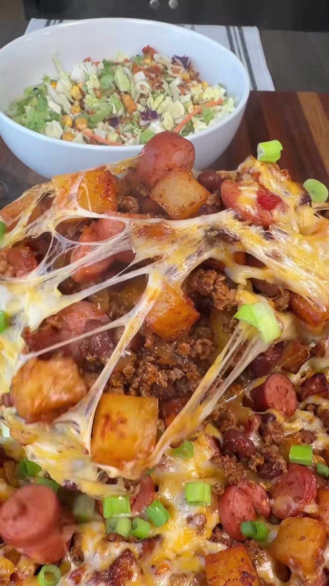 Chili Cheese Dog Potato Skillet