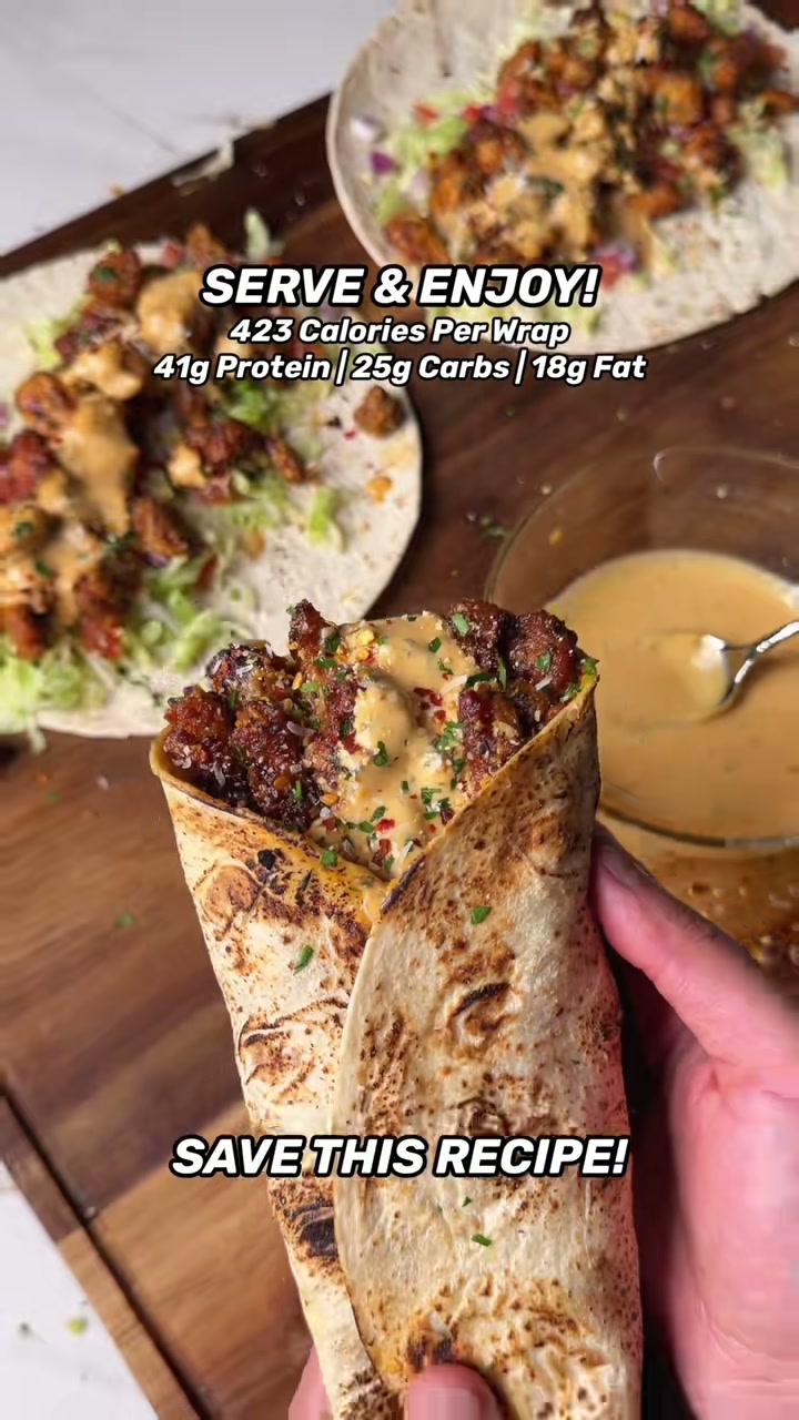 Garlic Parmesan Chicken Wraps