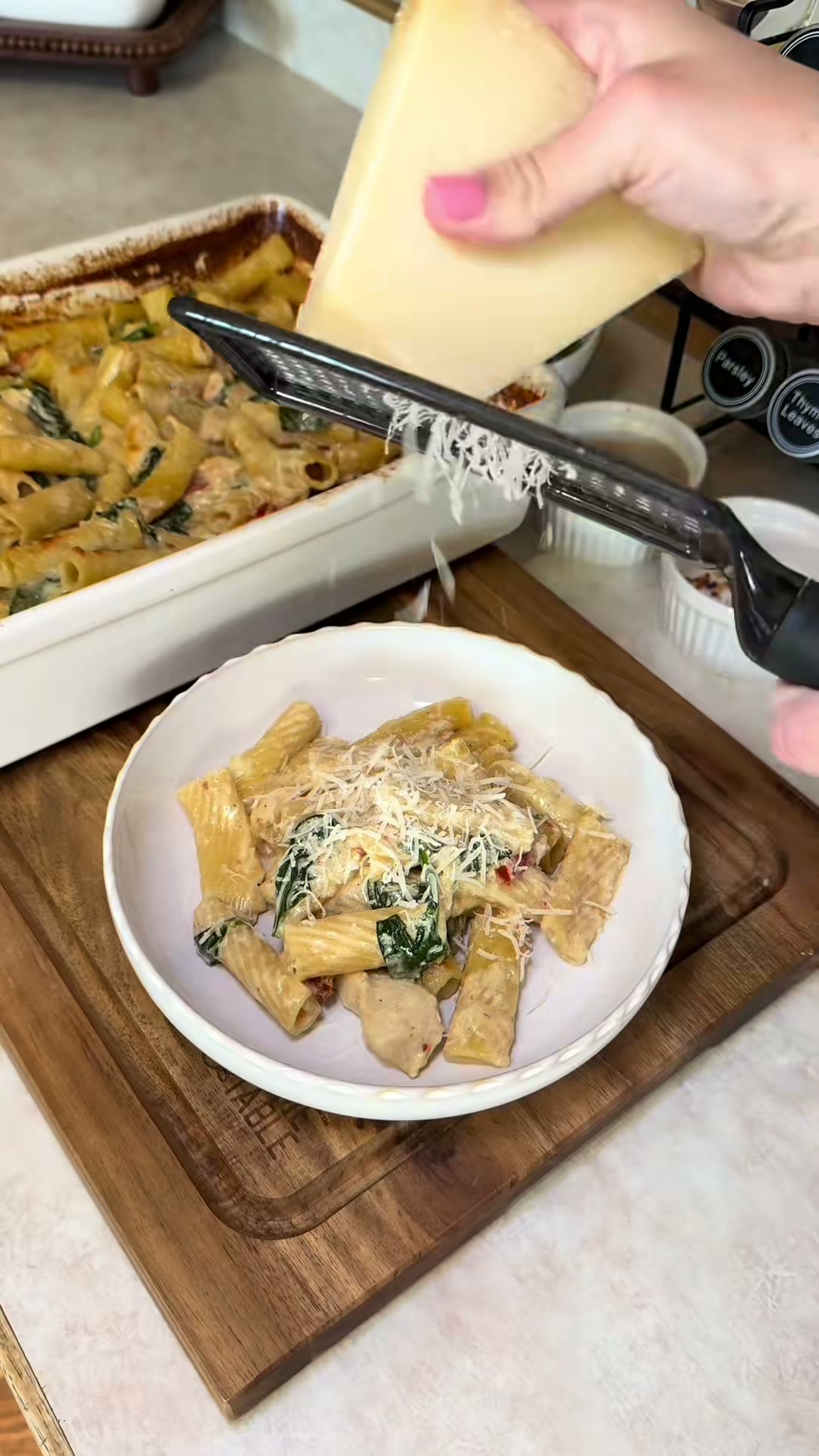 Marry Me Chicken Pasta Bake