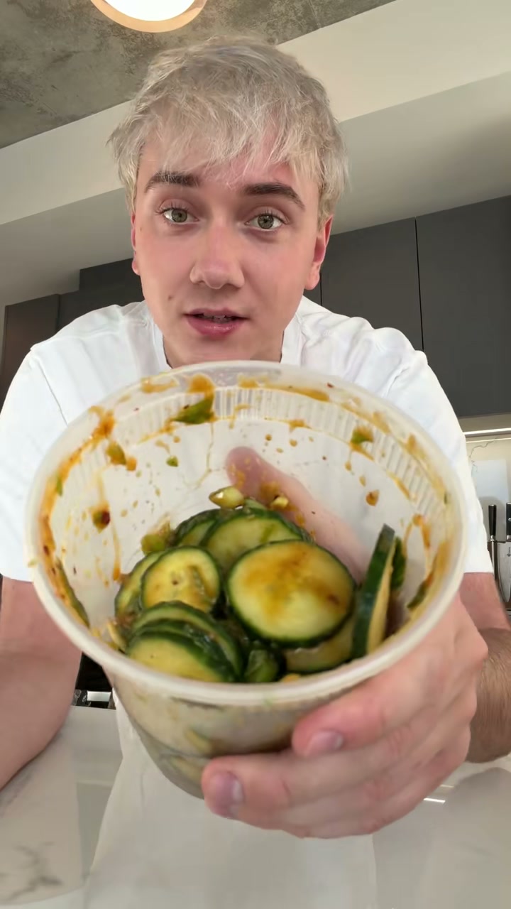 Spicy Garlic Cucumber Salad