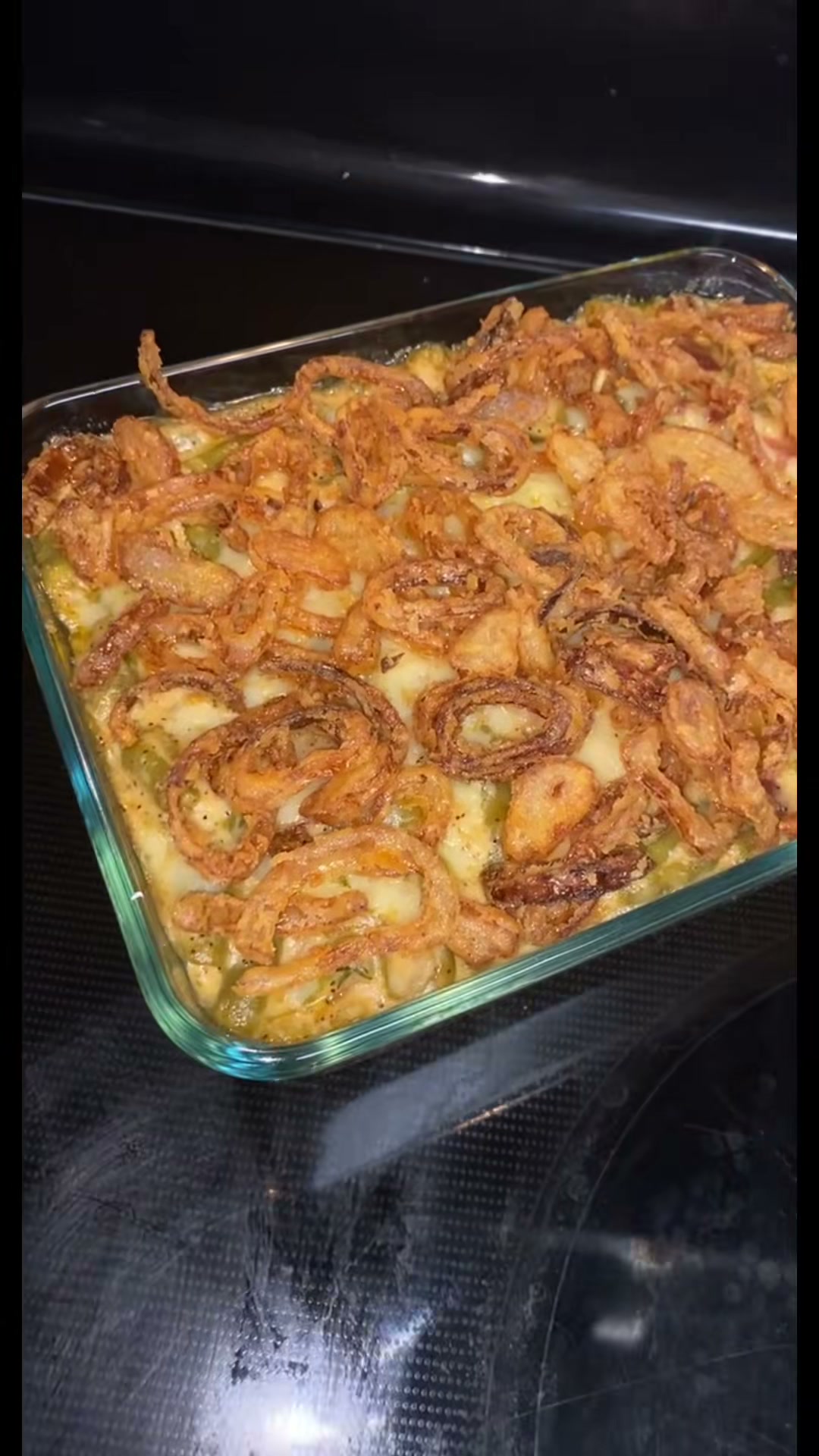 Homemade Green Bean Casserole with Bacon