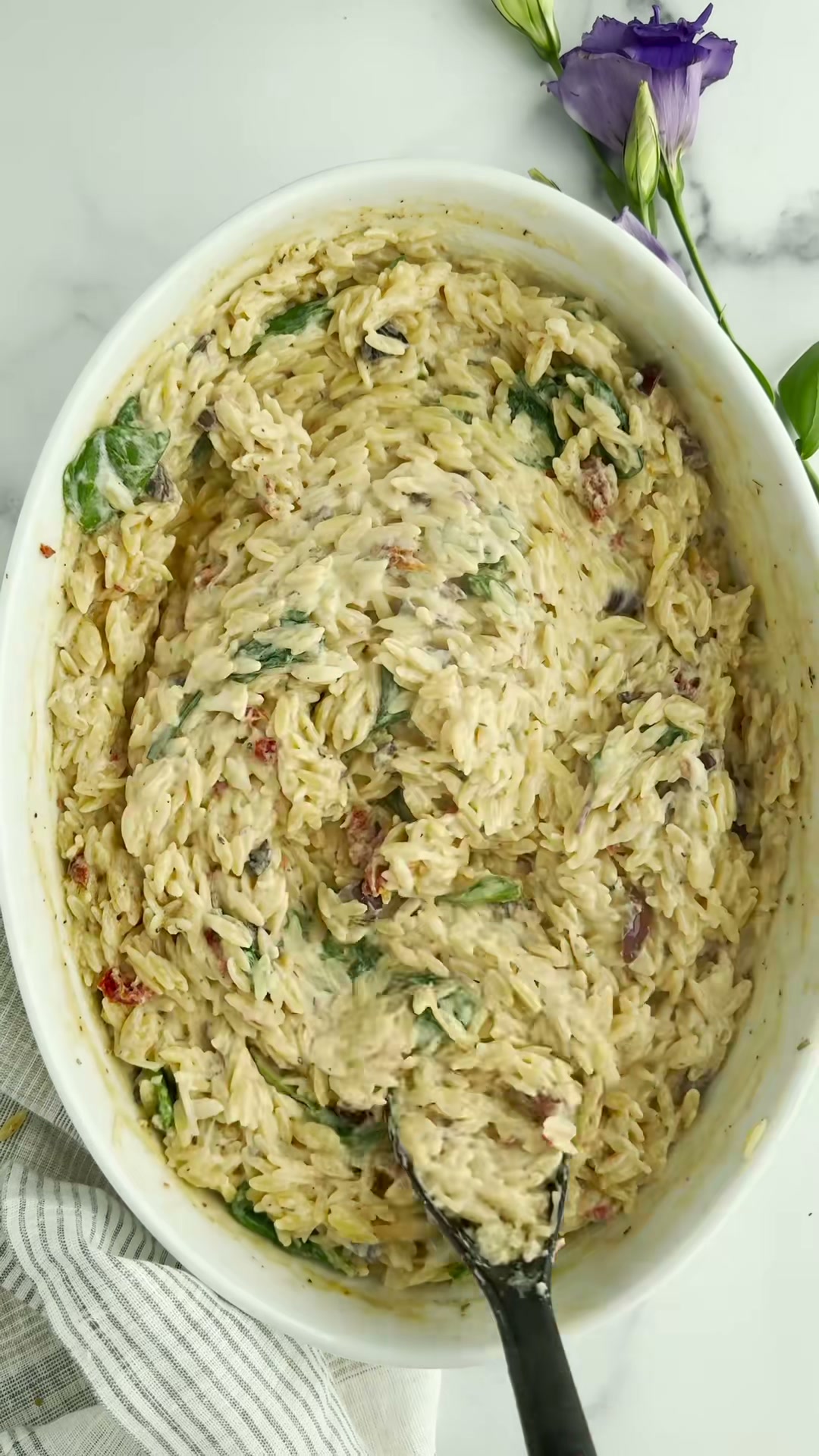 Creamy Orzo Pasta Bake