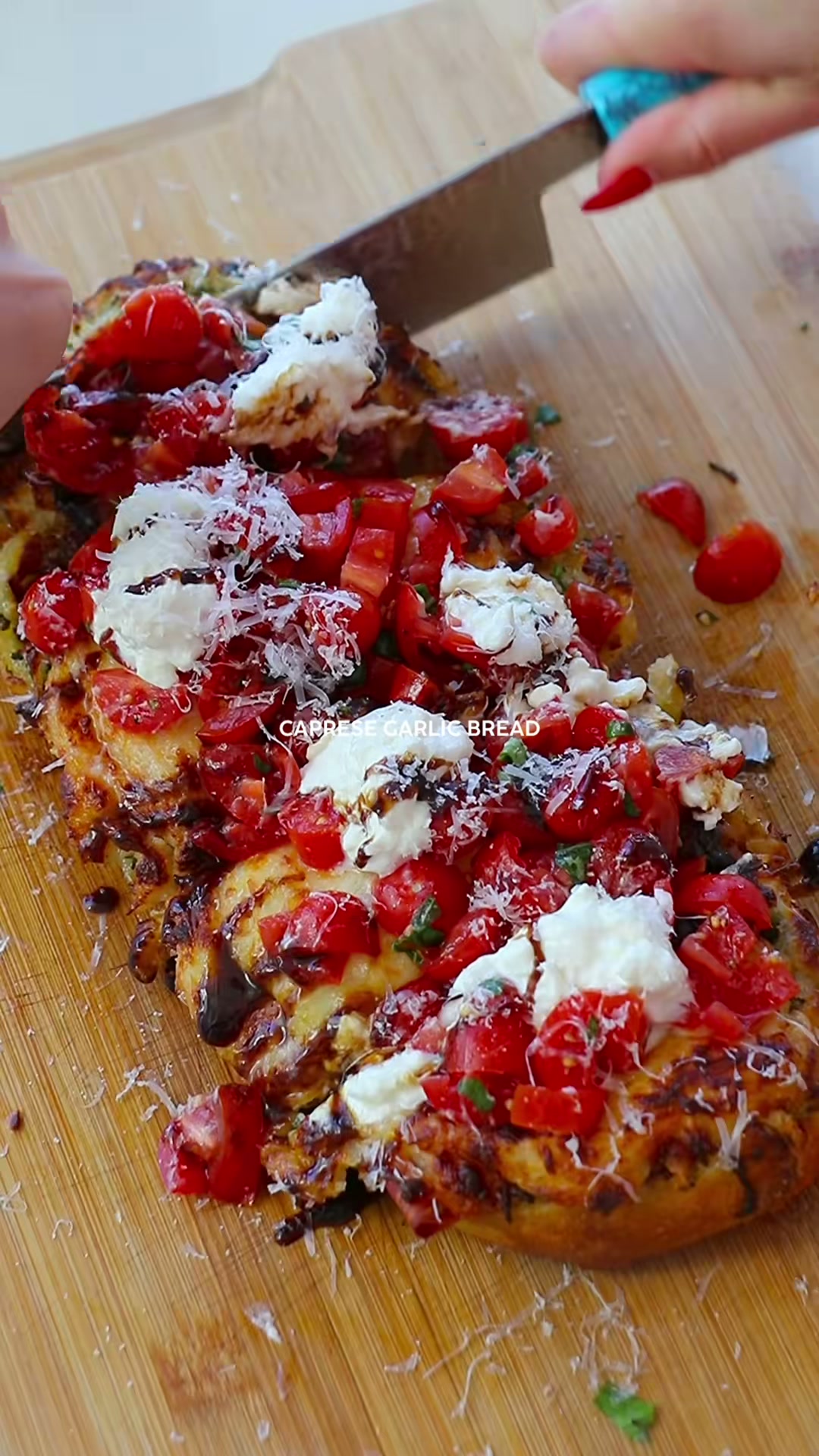 Caprese Garlic Bread with Roasted Garlic