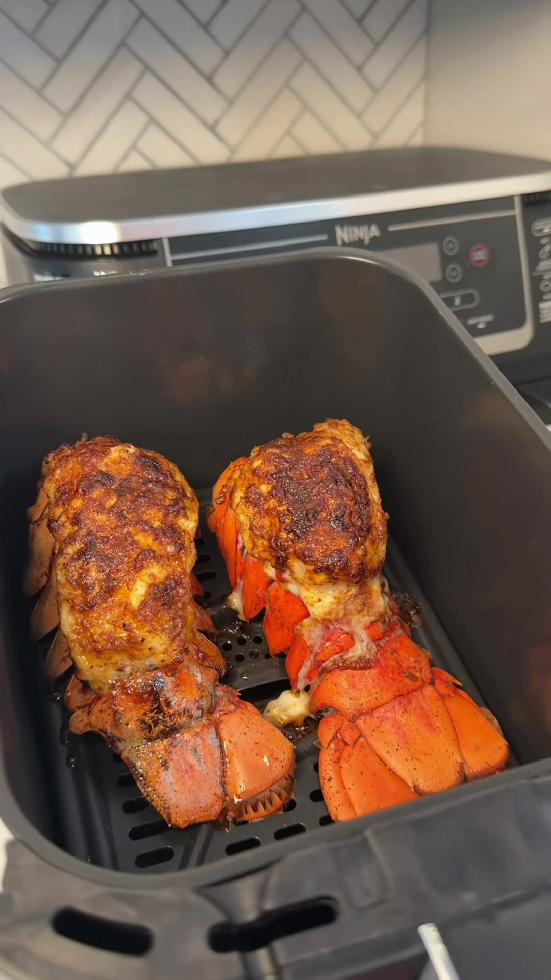 Cajun Mayonnaise Crusted Lobster Tails