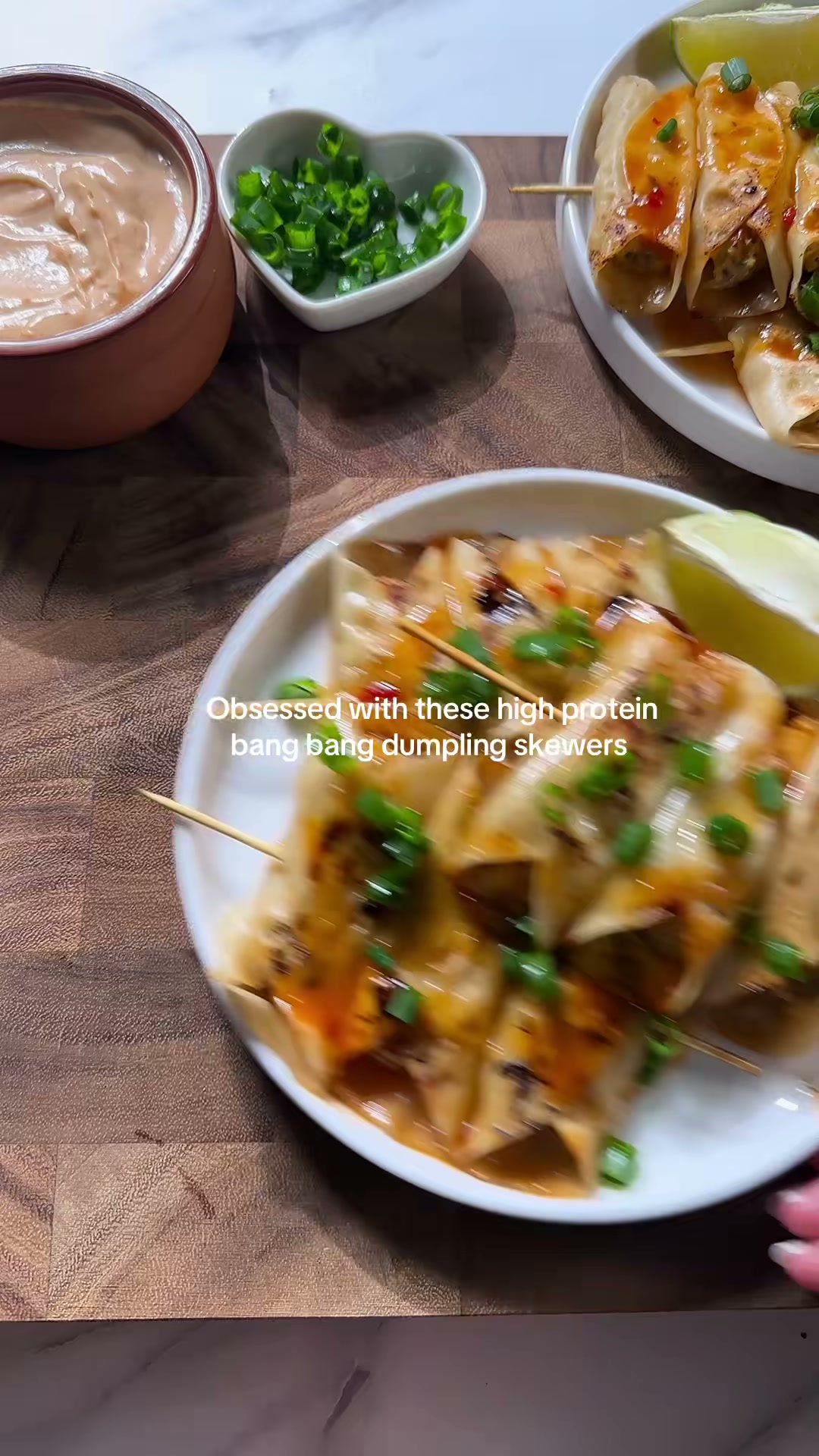 Bang Bang Dumpling Skewers