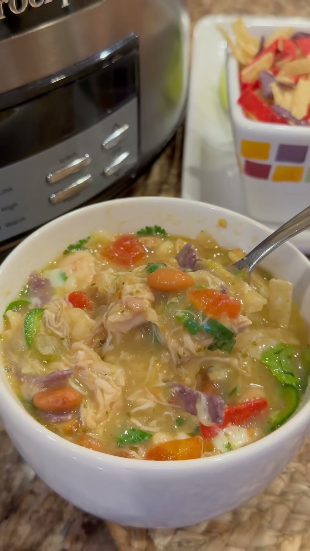 Salsa Verde Chicken Chili