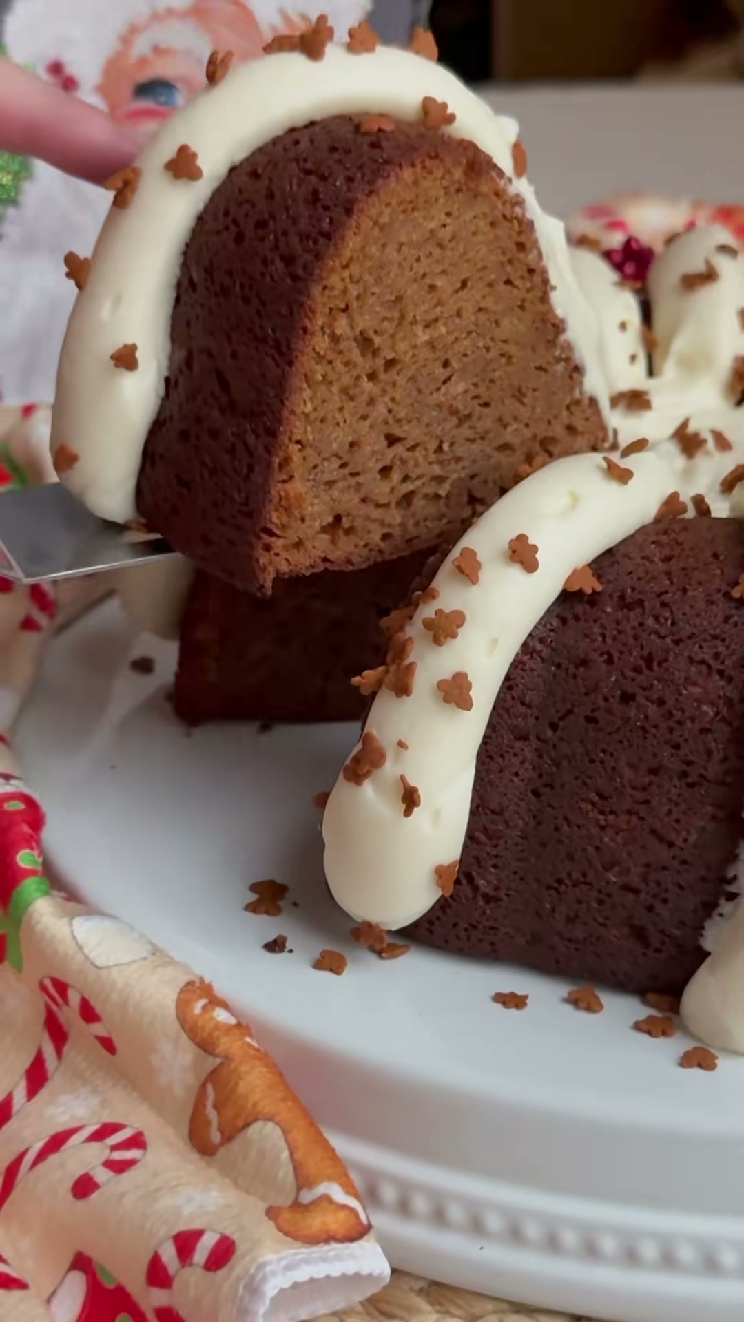 Gingerbread Bundt Cake with Cream Cheese Frosting