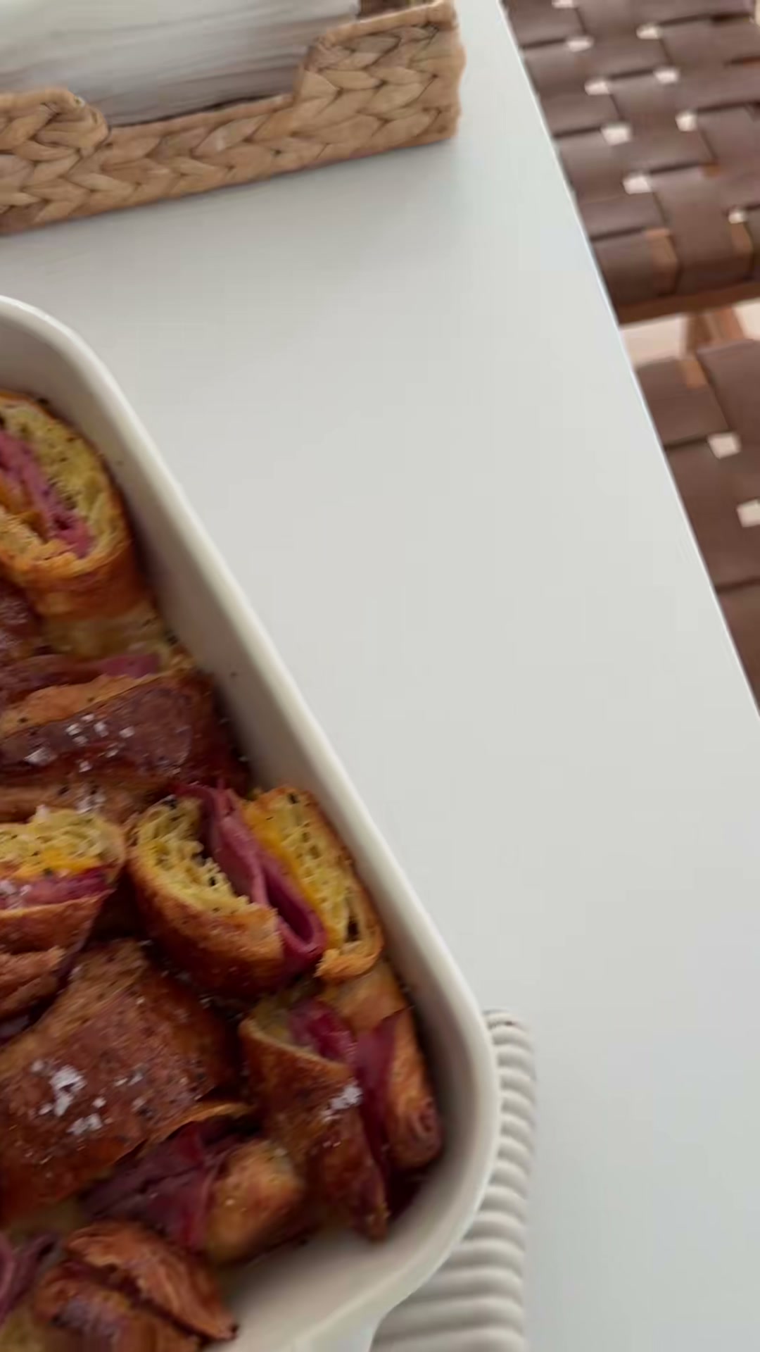 Turkey and Cheddar Croissant Bake