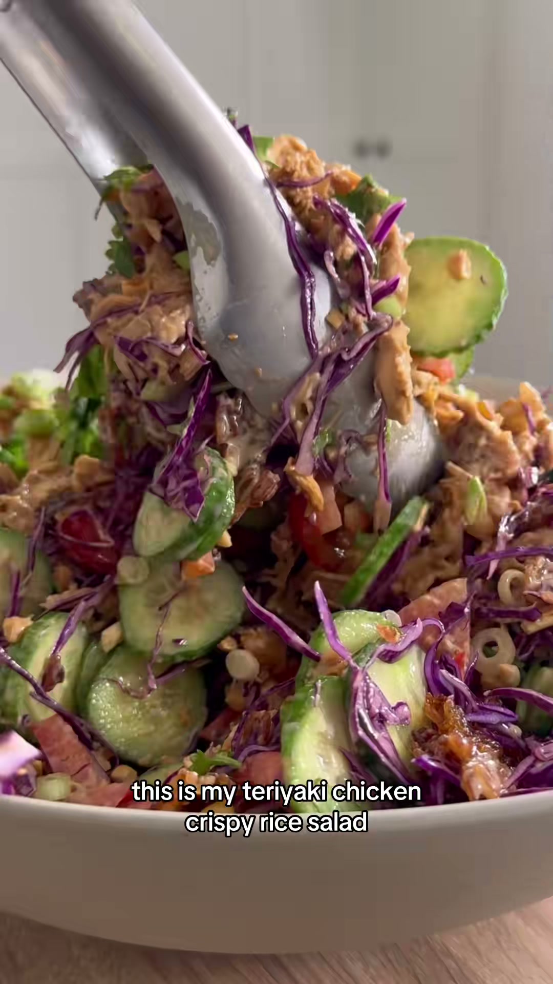 Teriyaki Chicken Crispy Rice Salad
