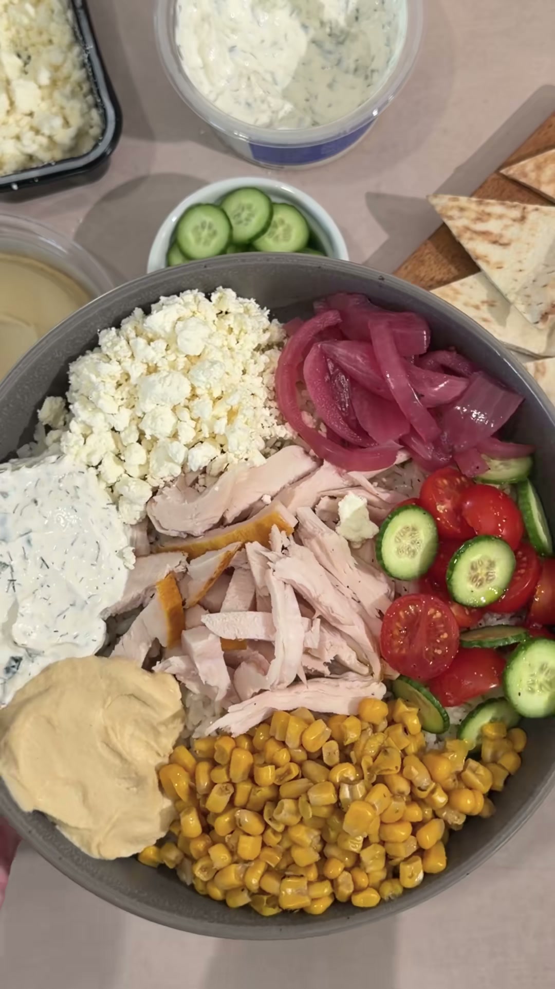 Mediterranean Chicken and Rice Bowl