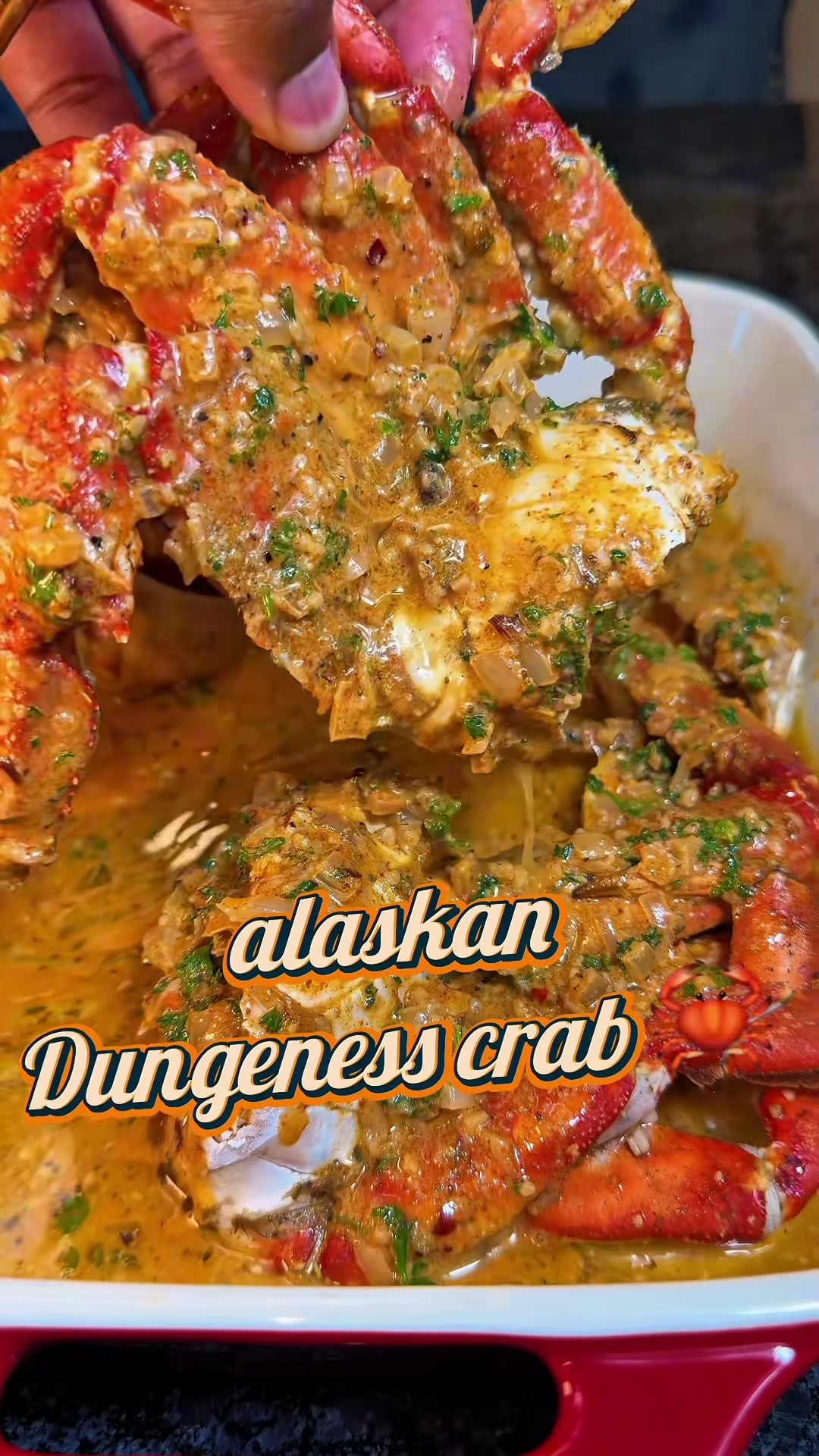 Baked Dungeness Crab with Spicy Butter Sauce