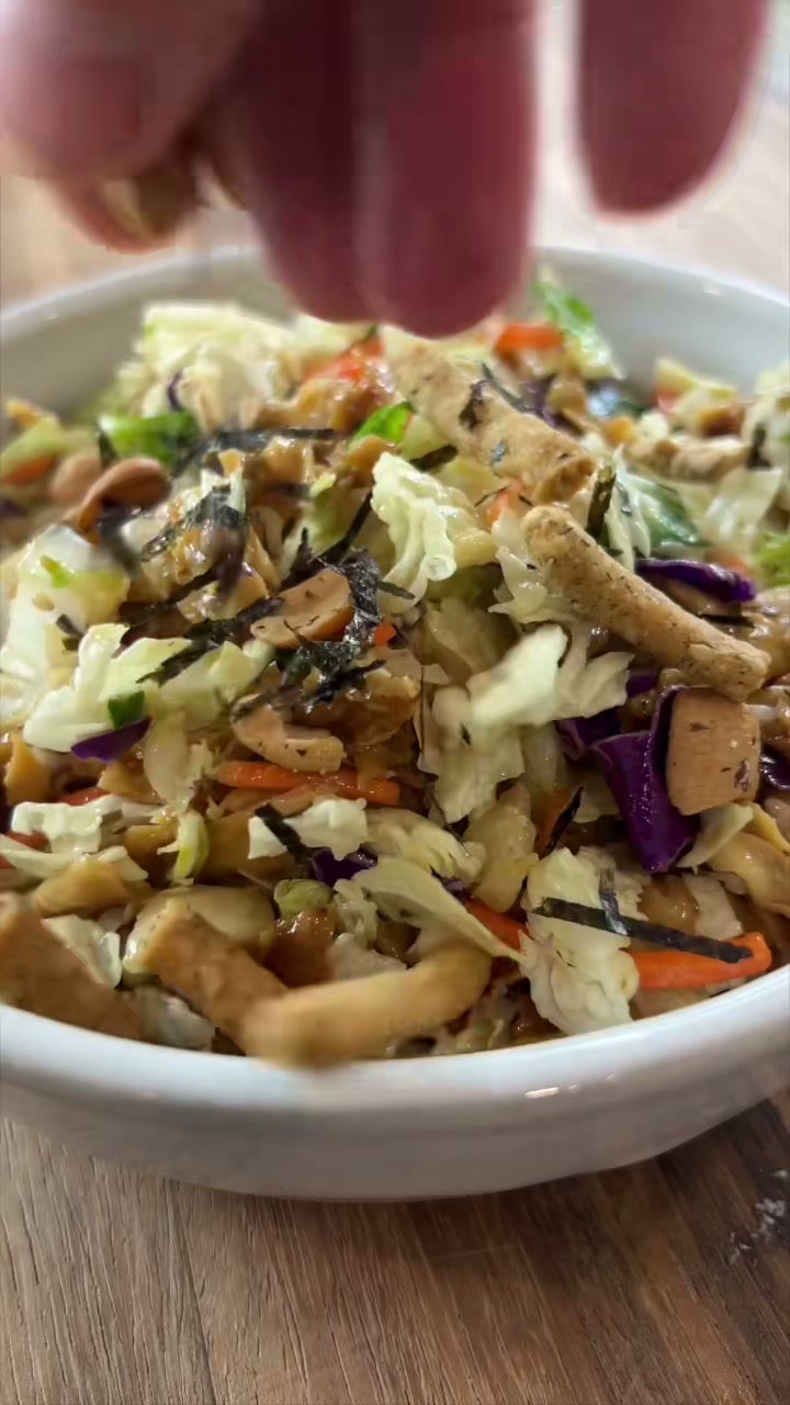 Sesame Crunch Salad with Caramelized Tofu Sheets