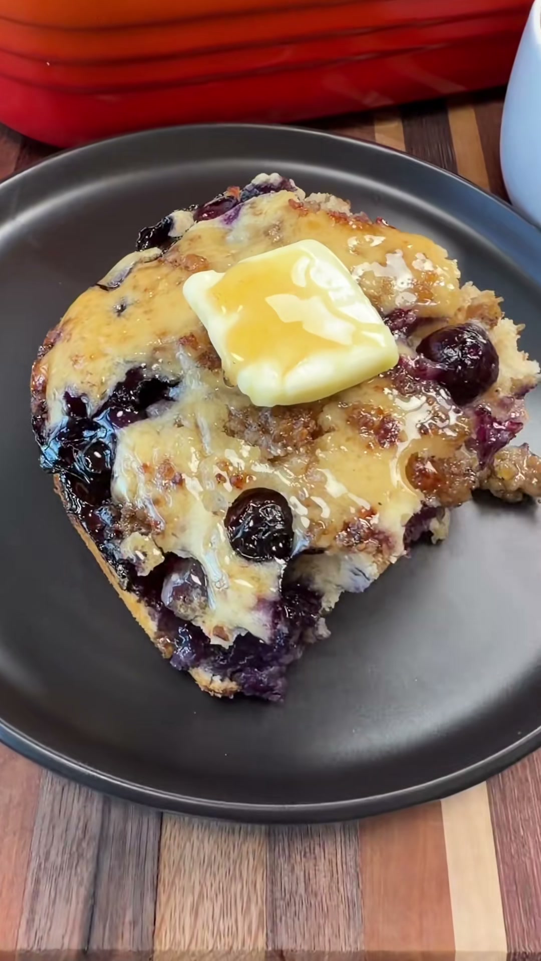 Sausage and Blueberry Pancake Bake