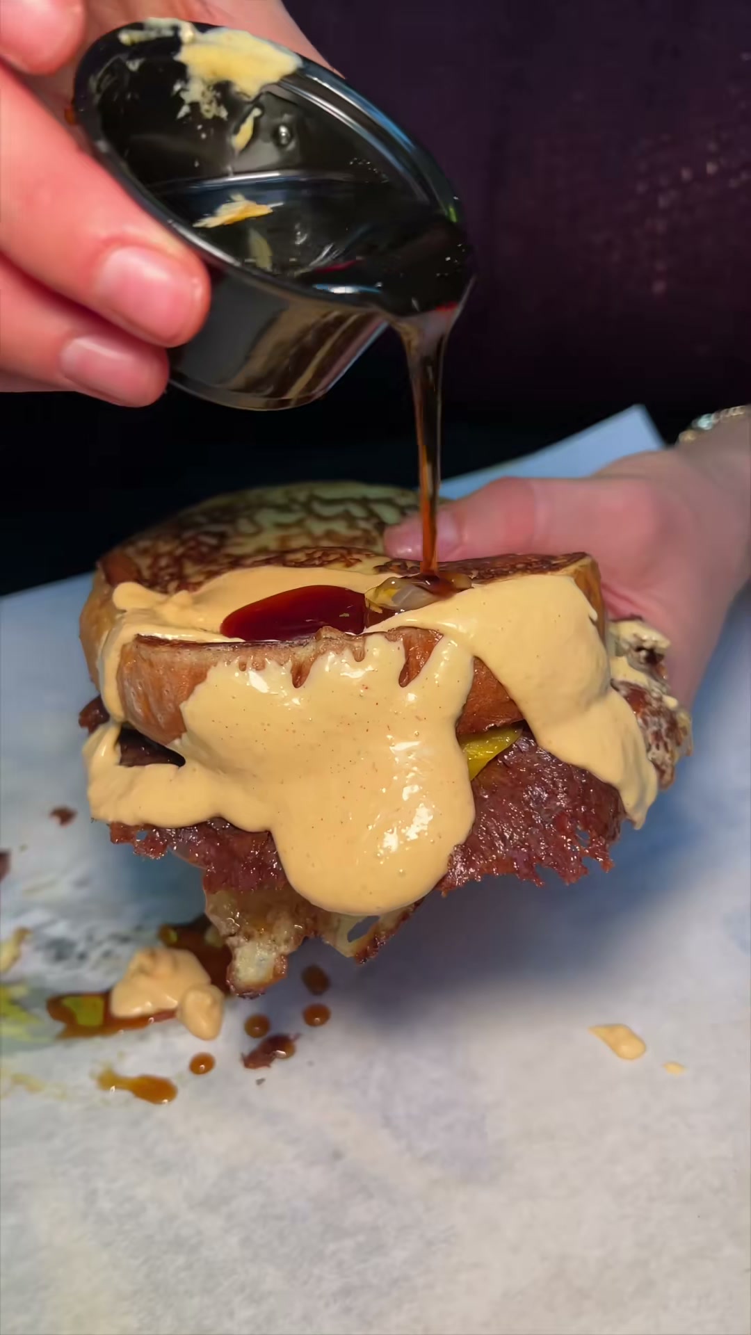 French Toast Smash Burger