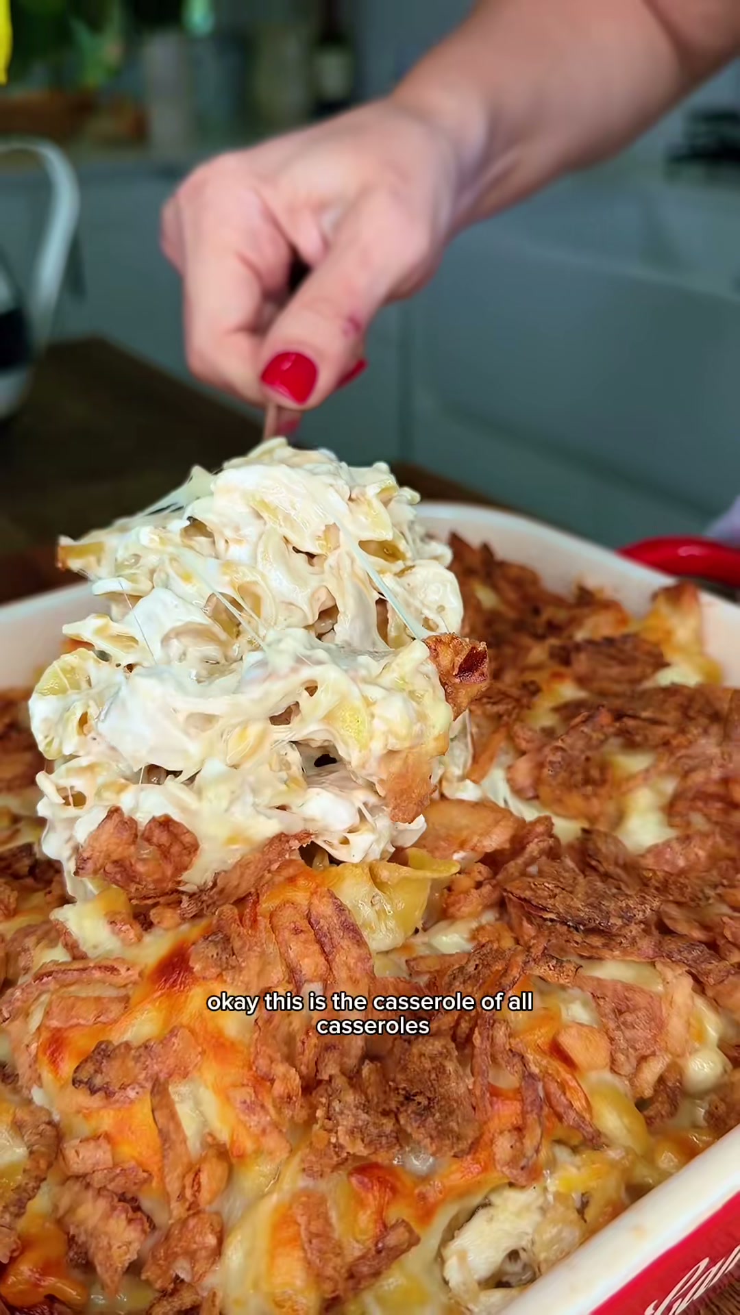 French Onion Chicken Noodle Casserole