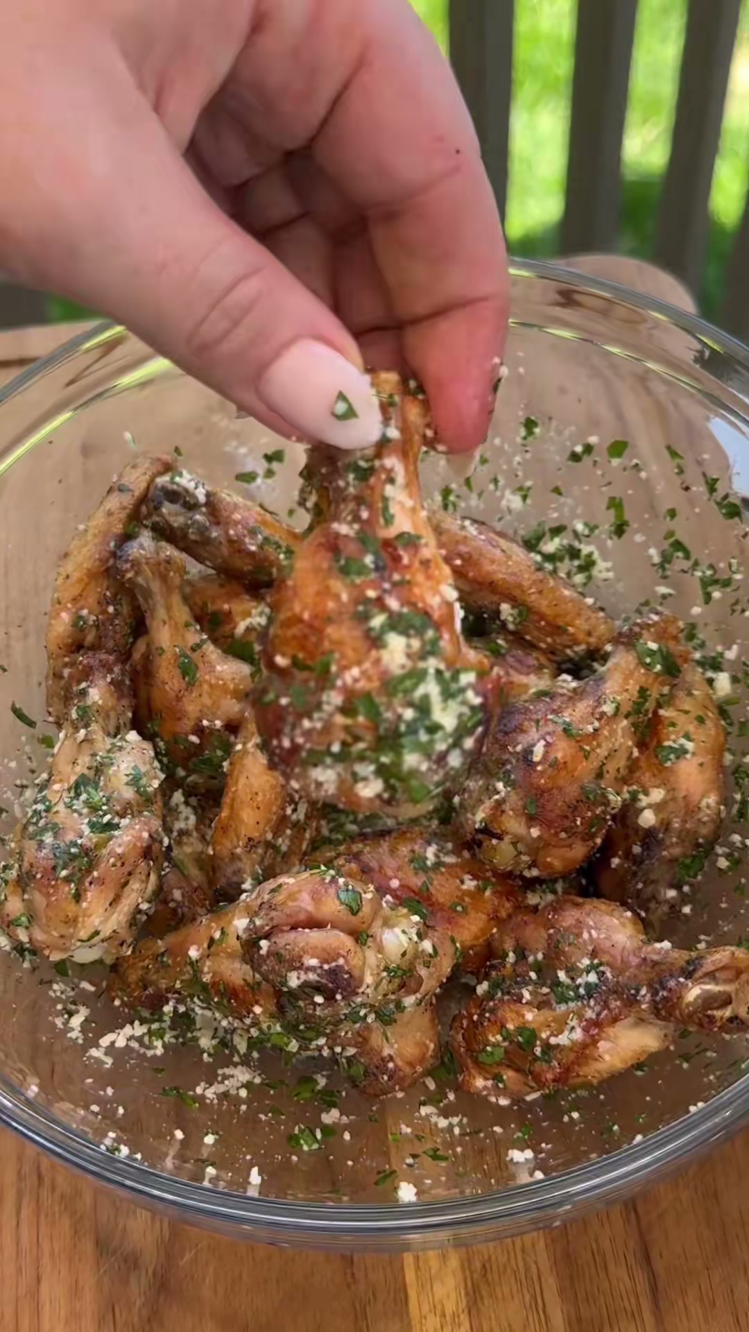 Grilled Lemon Parmesan Chicken Wings