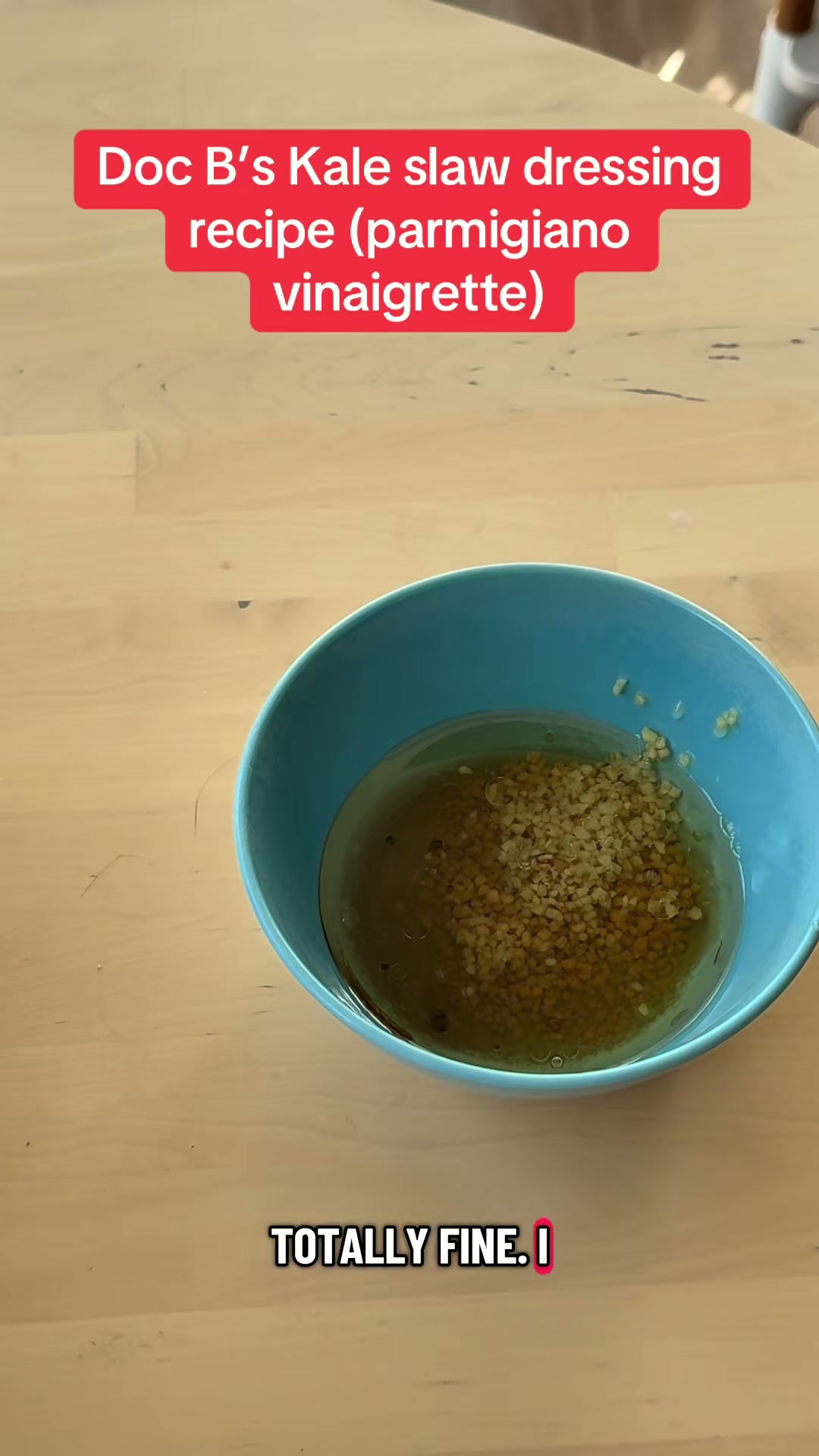 Parmigiano Vinaigrette for Kale Slaw