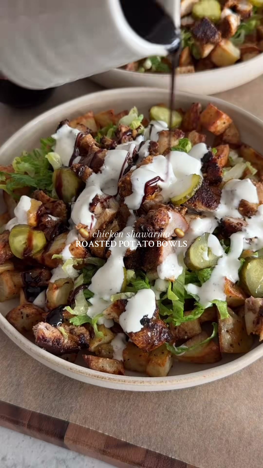 Chicken Shawarma Potato Bowls