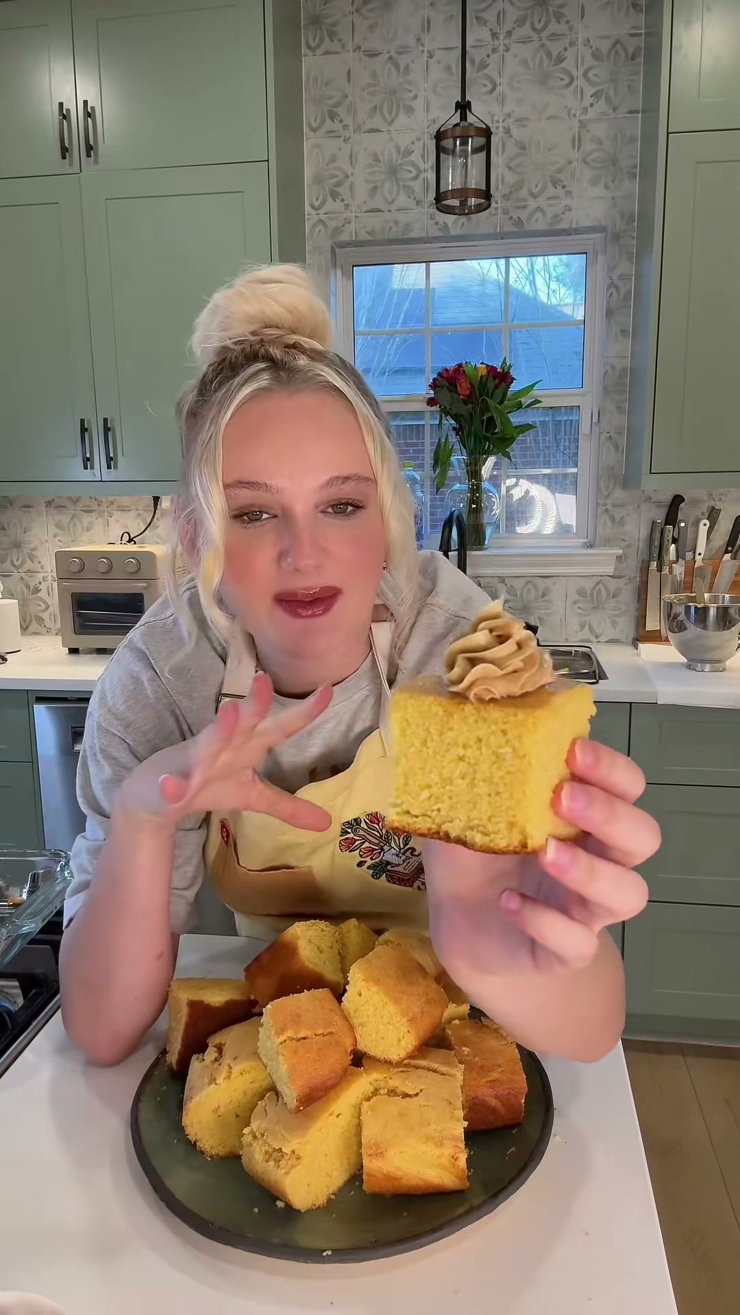 Fluffy Cornbread with Whipped Maple Cinnamon Butter