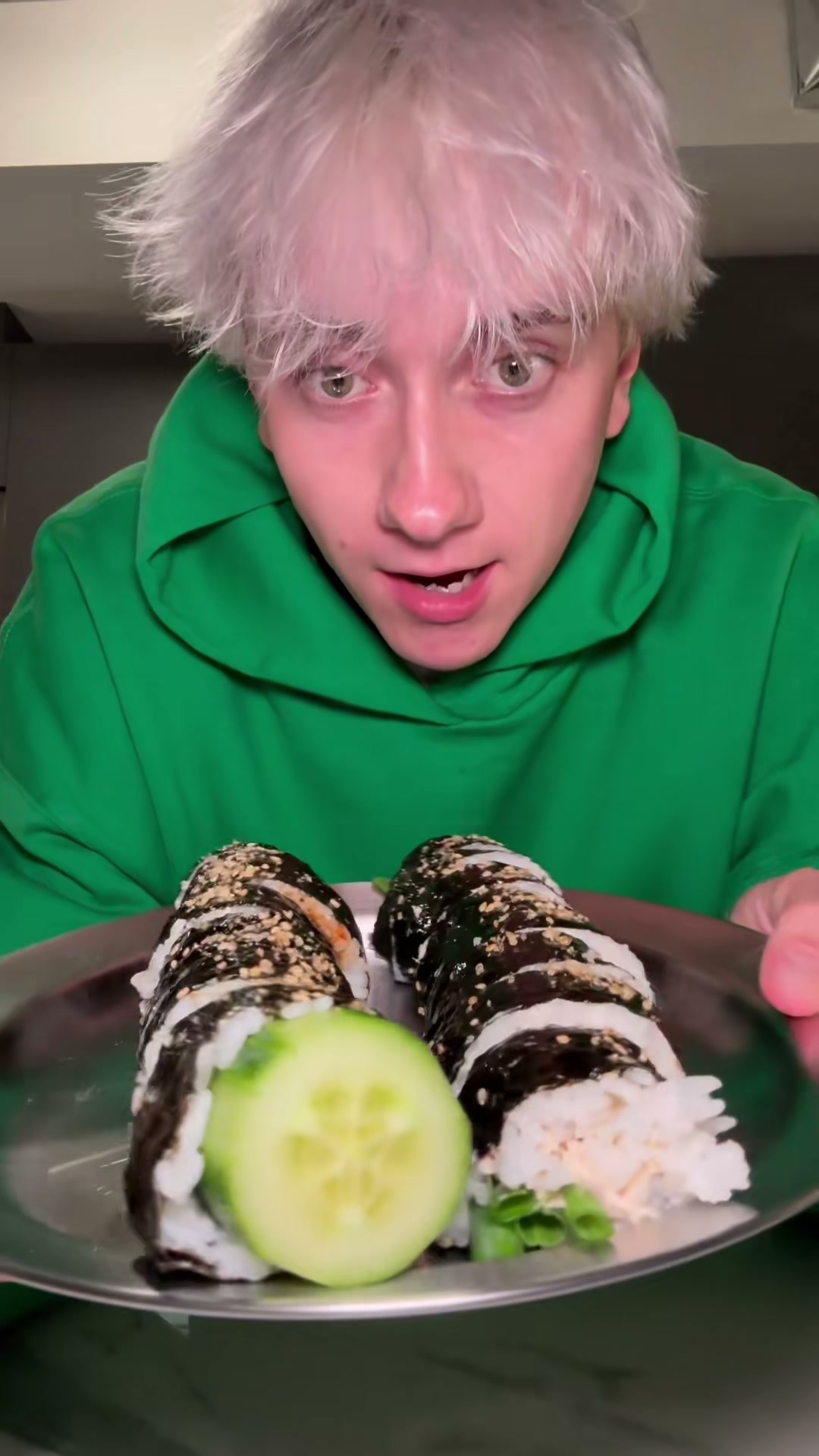 Tuna Mayo and Cucumber Kimbap