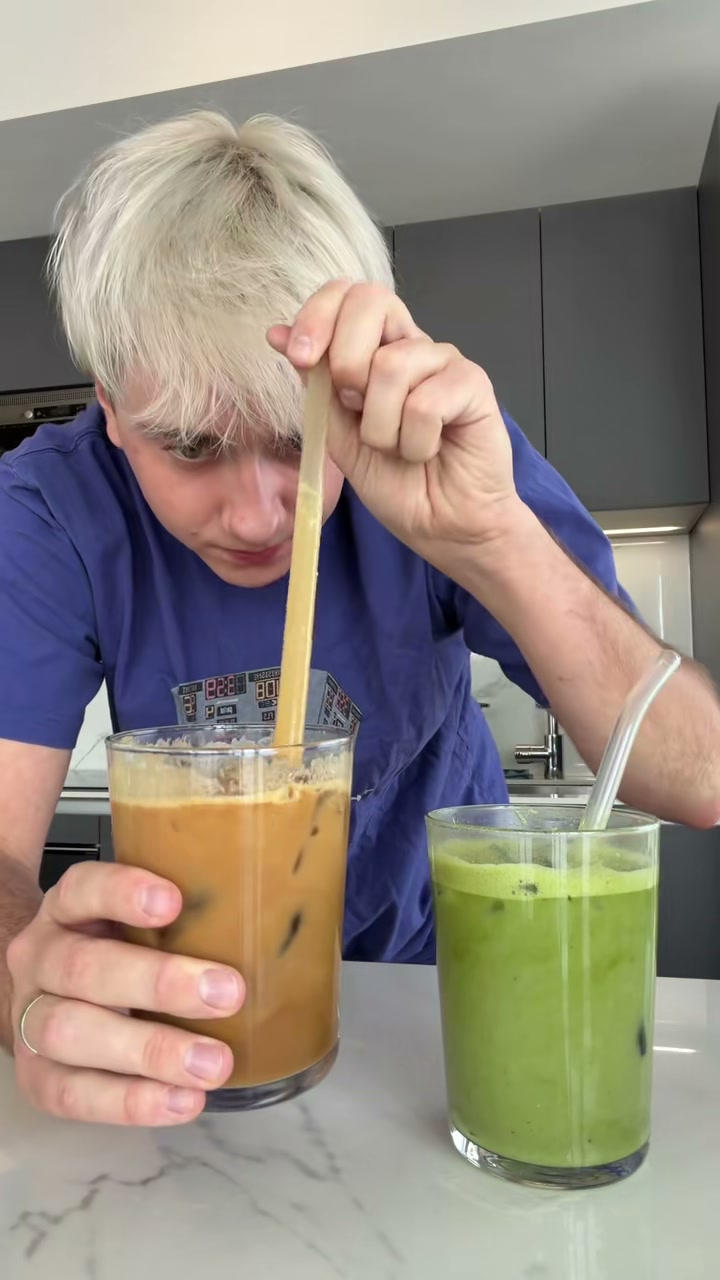 Cookie Butter Iced Matcha Latte