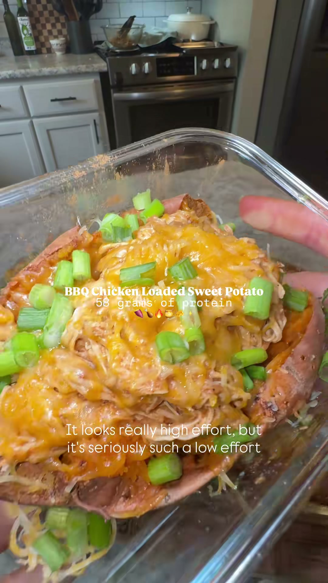 BBQ Chicken Loaded Sweet Potatoes