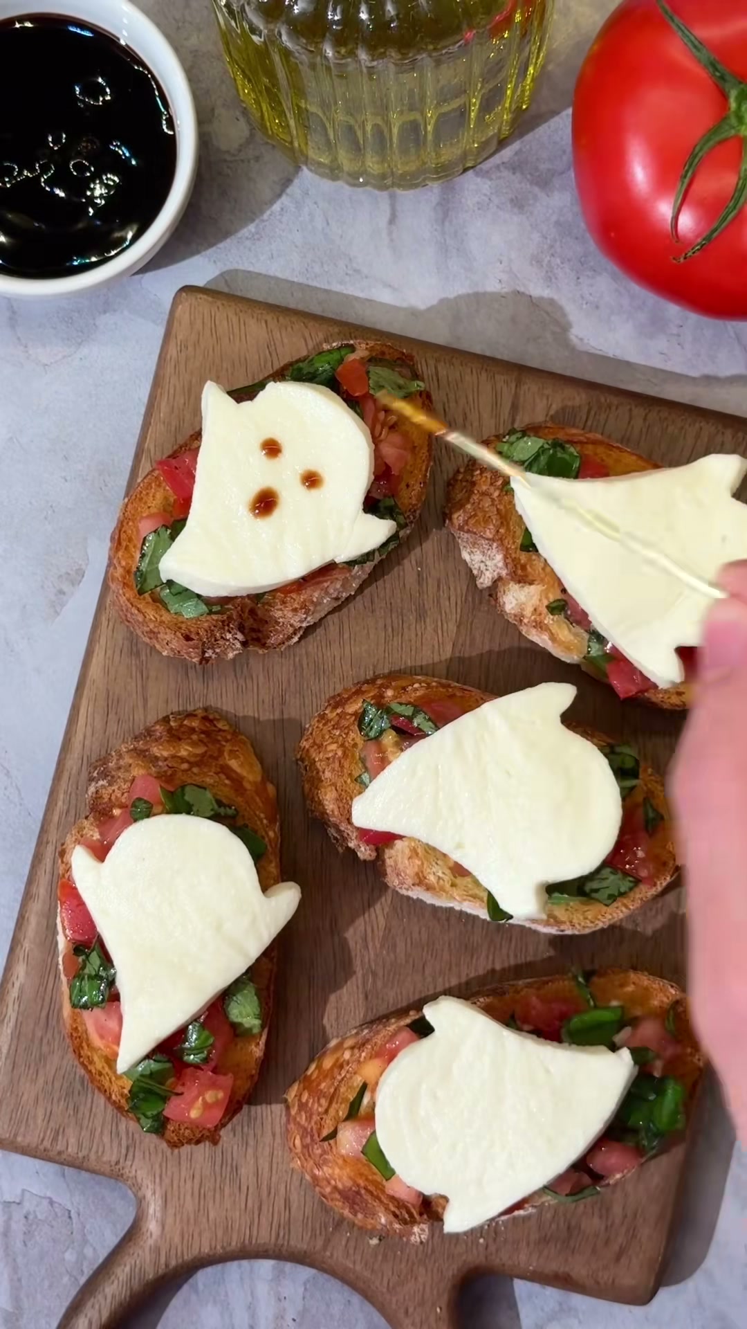 Halloween Ghost Bruschetta