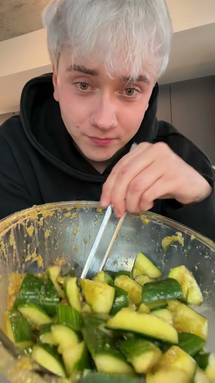 Smashed Wasabi Cucumber Salad