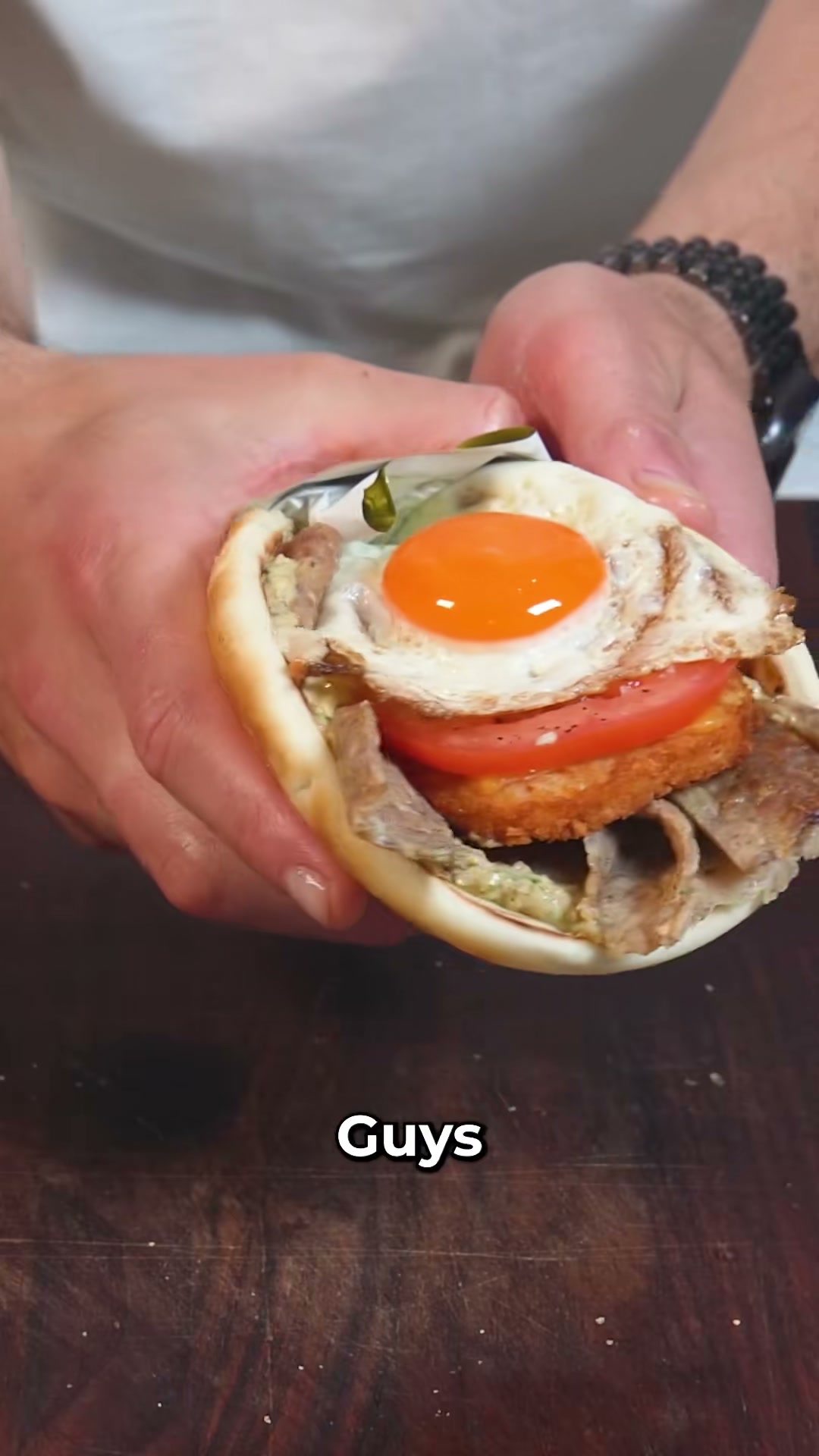Breakfast Sausage Gyro With Egg And Hash Brown