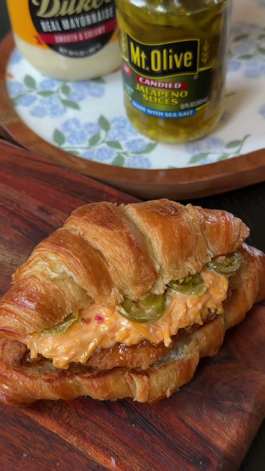 Hot Honey Pimento Cheese Fried Chicken Sandwich