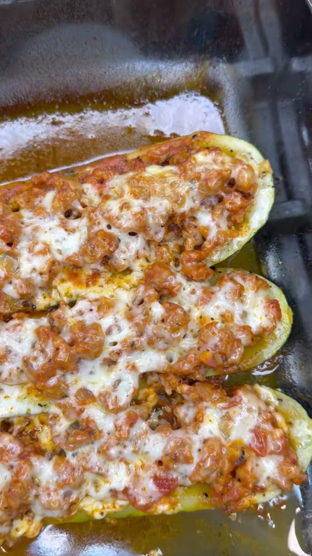 Italian Sausage Zucchini Boats