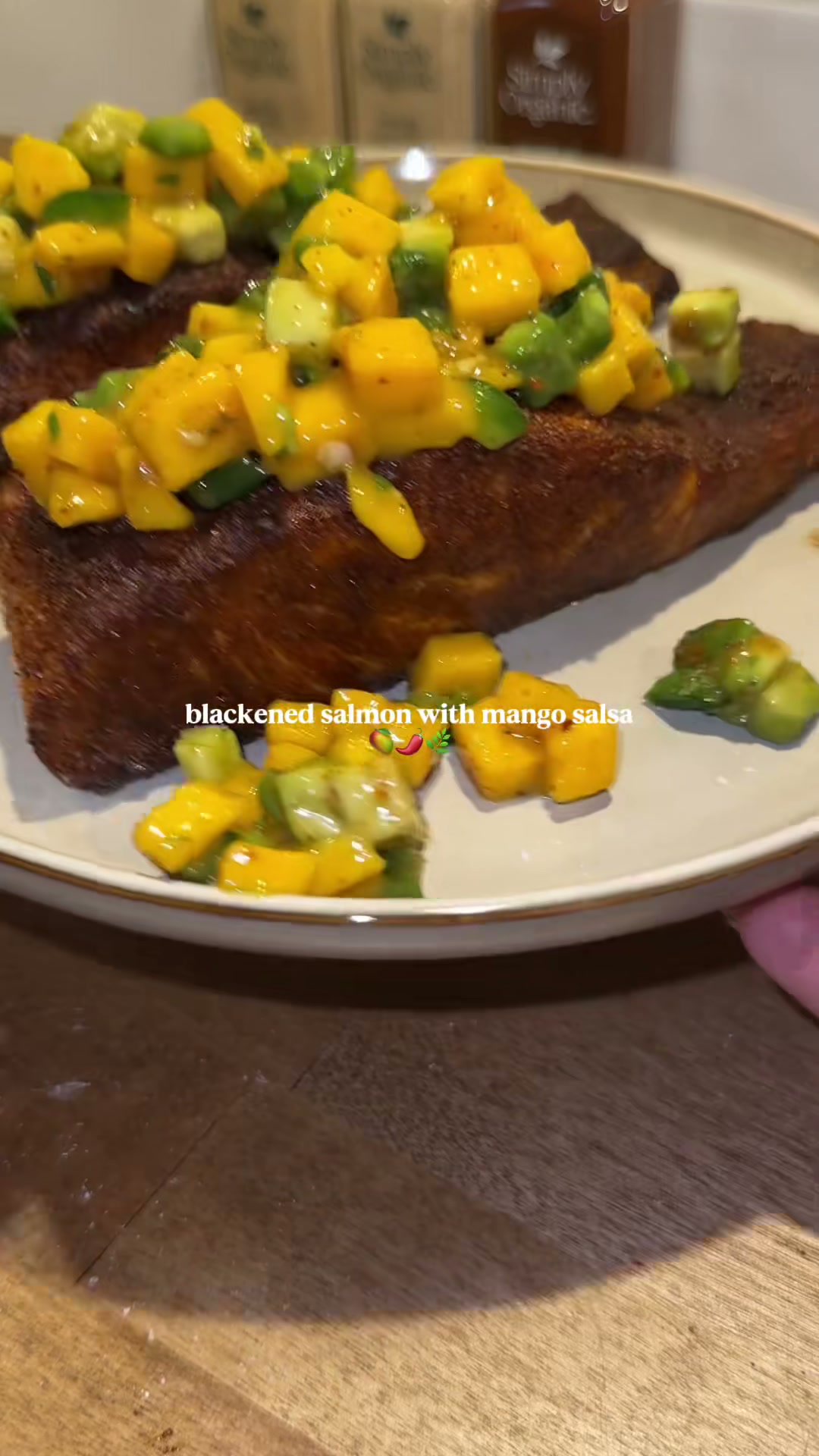 Blackened Salmon with Mango Salsa