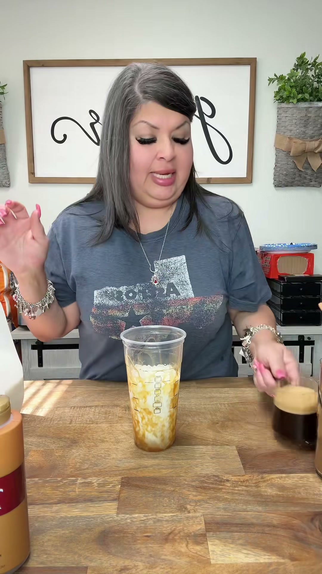 Iced Caramel Vanilla Latte with Cold Foam