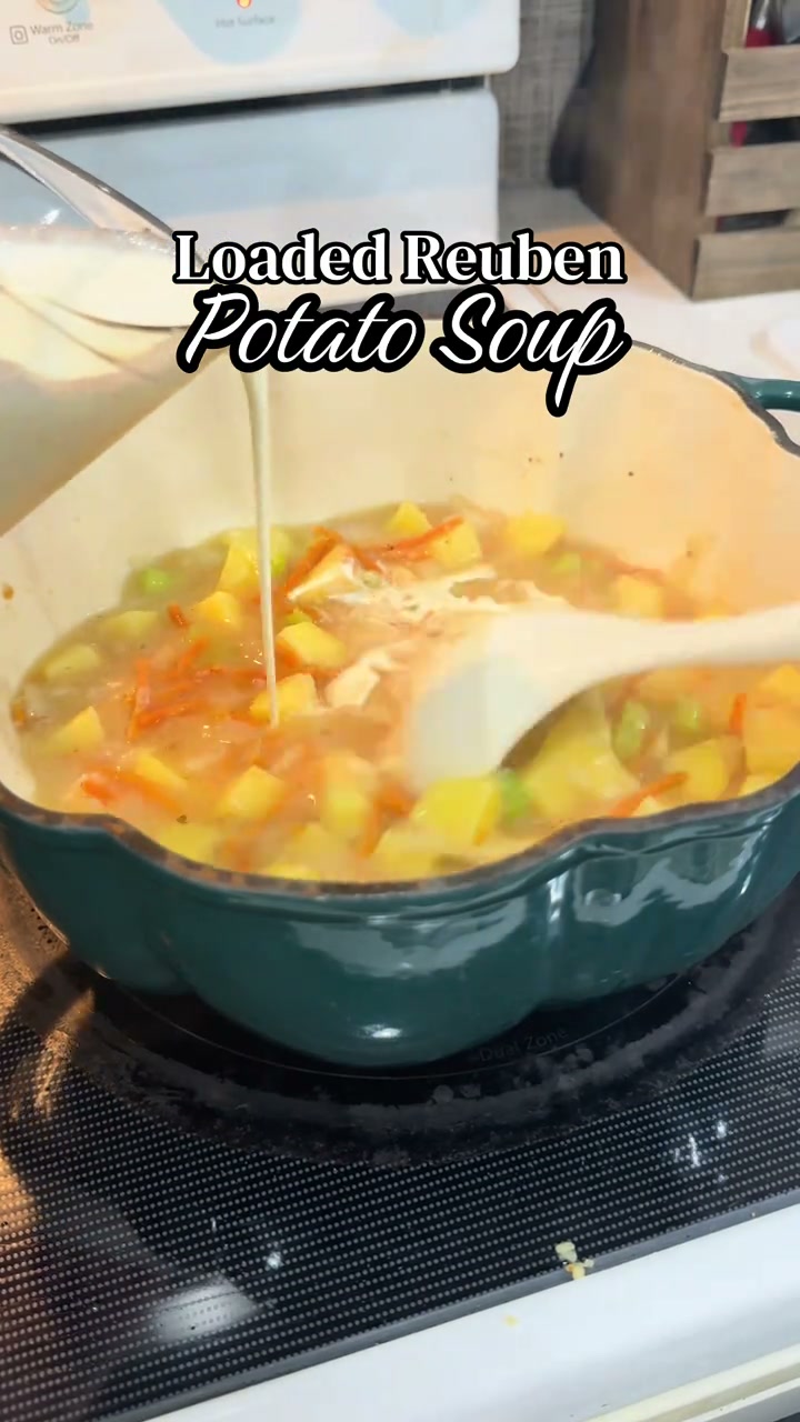 Loaded Reuben Potato Soup