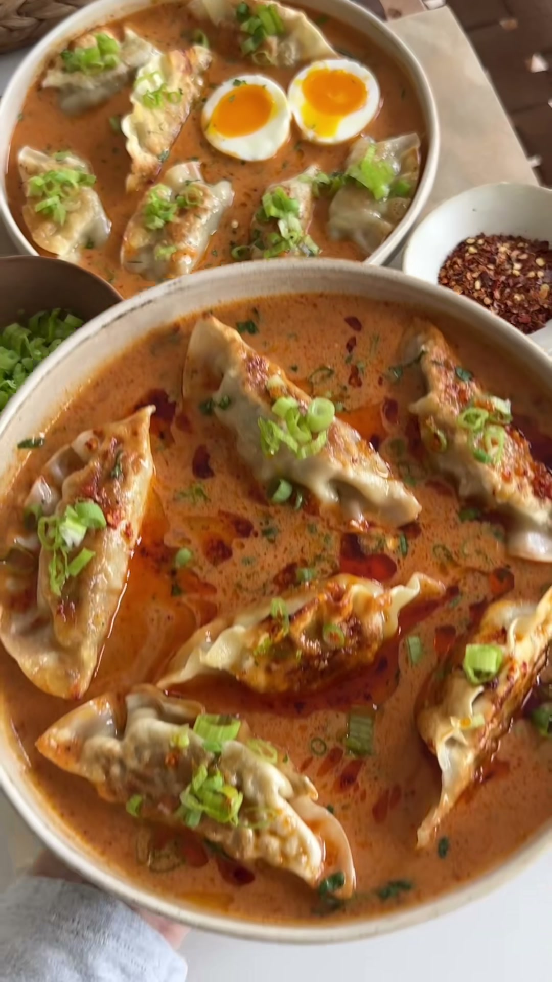 Thai Red Curry Dumpling Soup