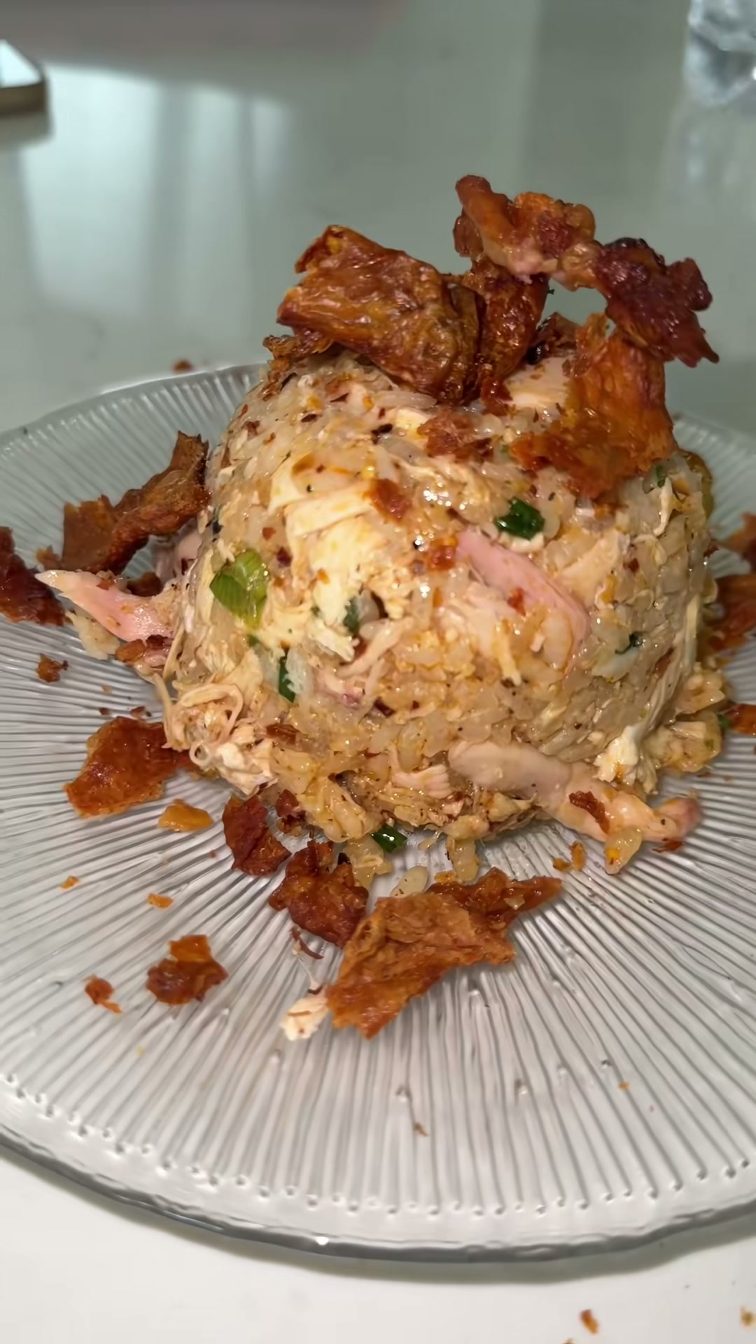 Rotisserie Chicken and Rice with Crispy Skin