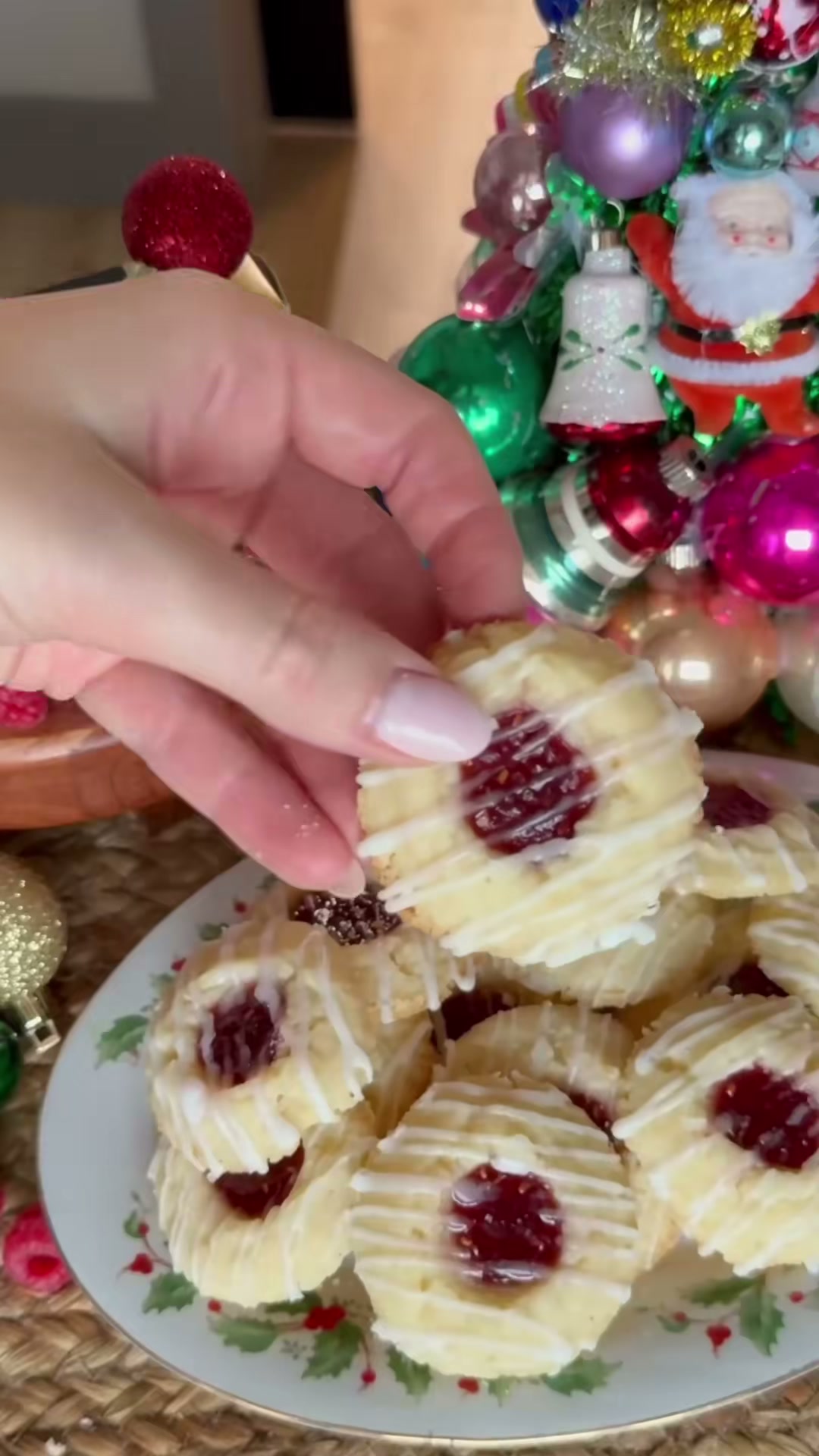 Raspberry Thumbprint Cookies