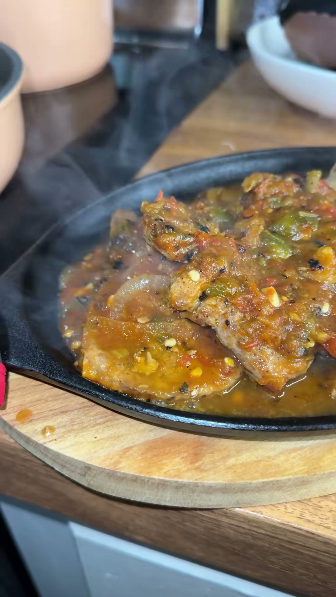 Pork Chops in Roasted Tomato and Jalapeño Salsa