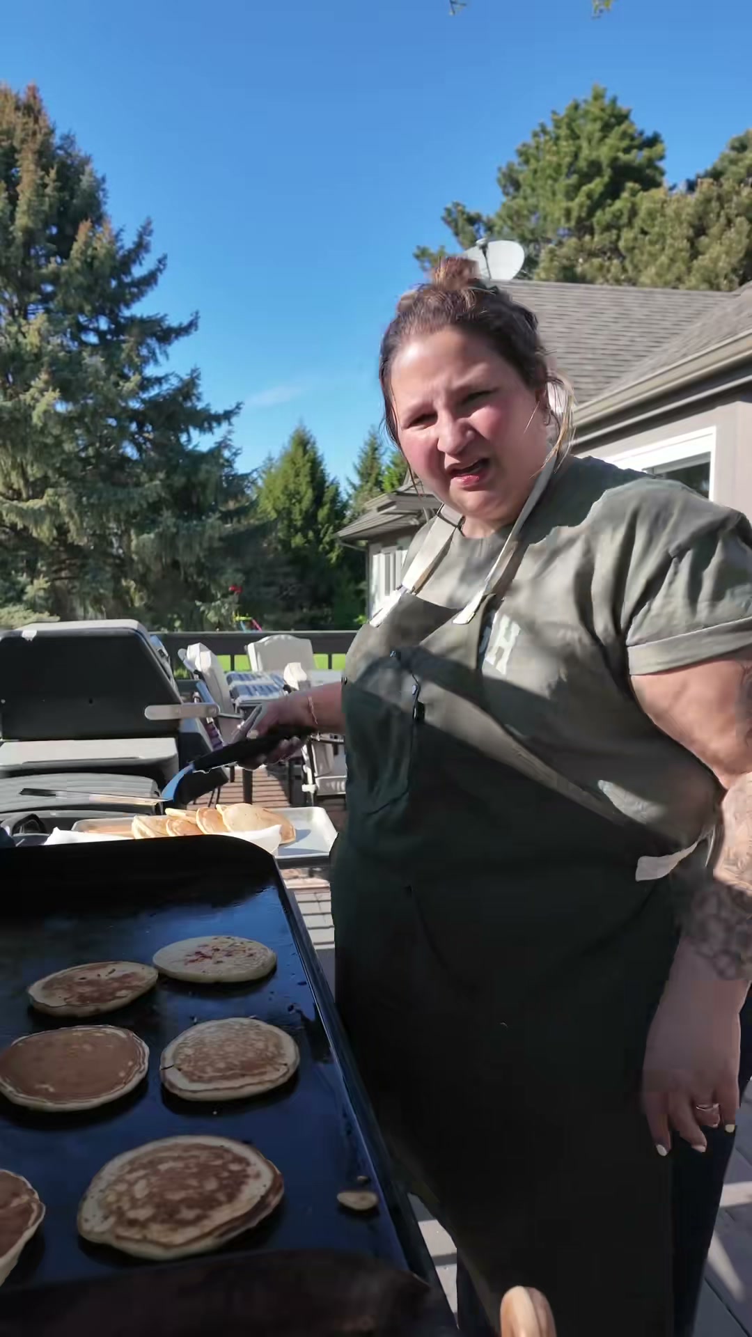 Griddle Pancakes and Bacon