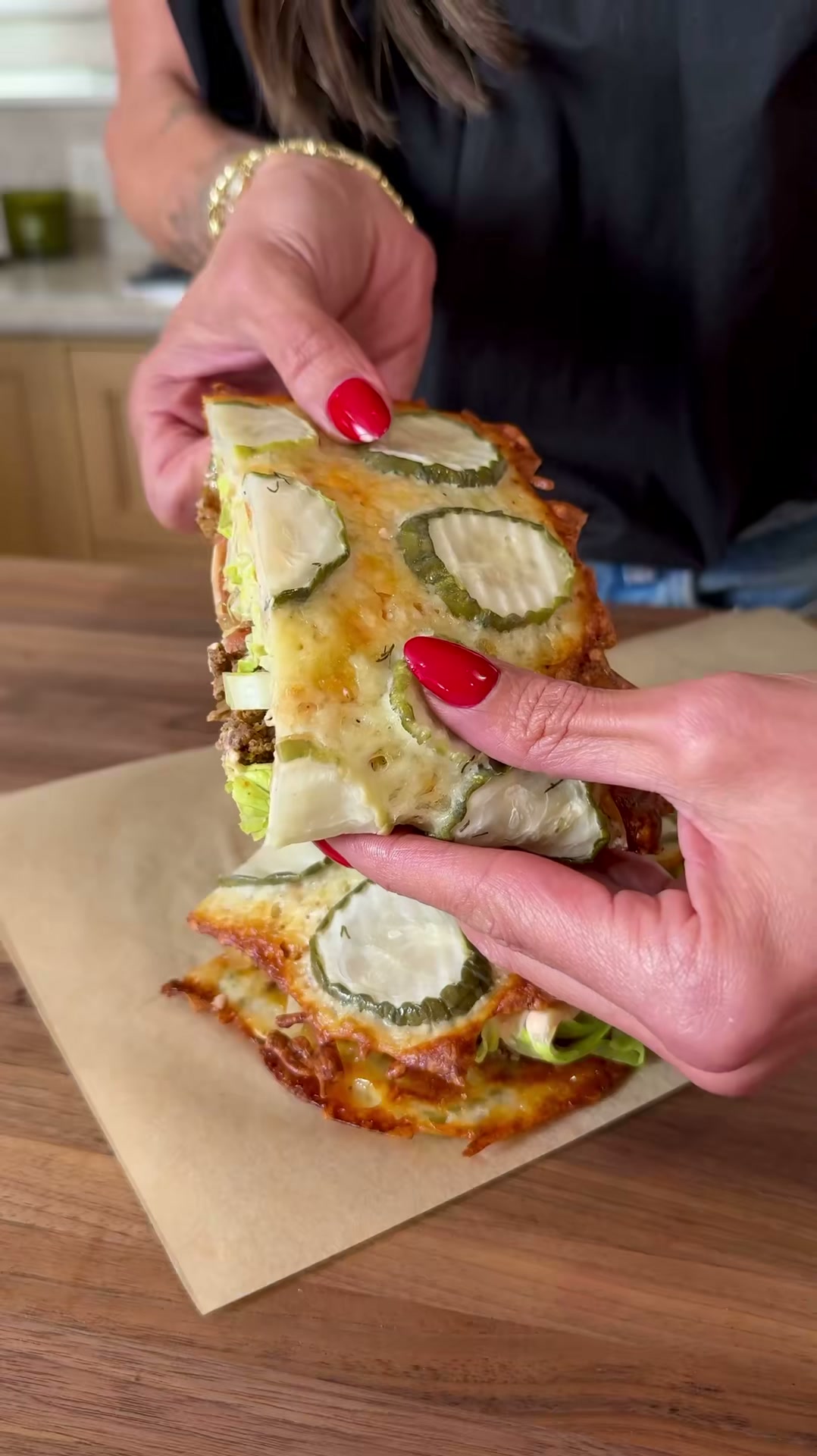 Dill Pickle Burger Wrap