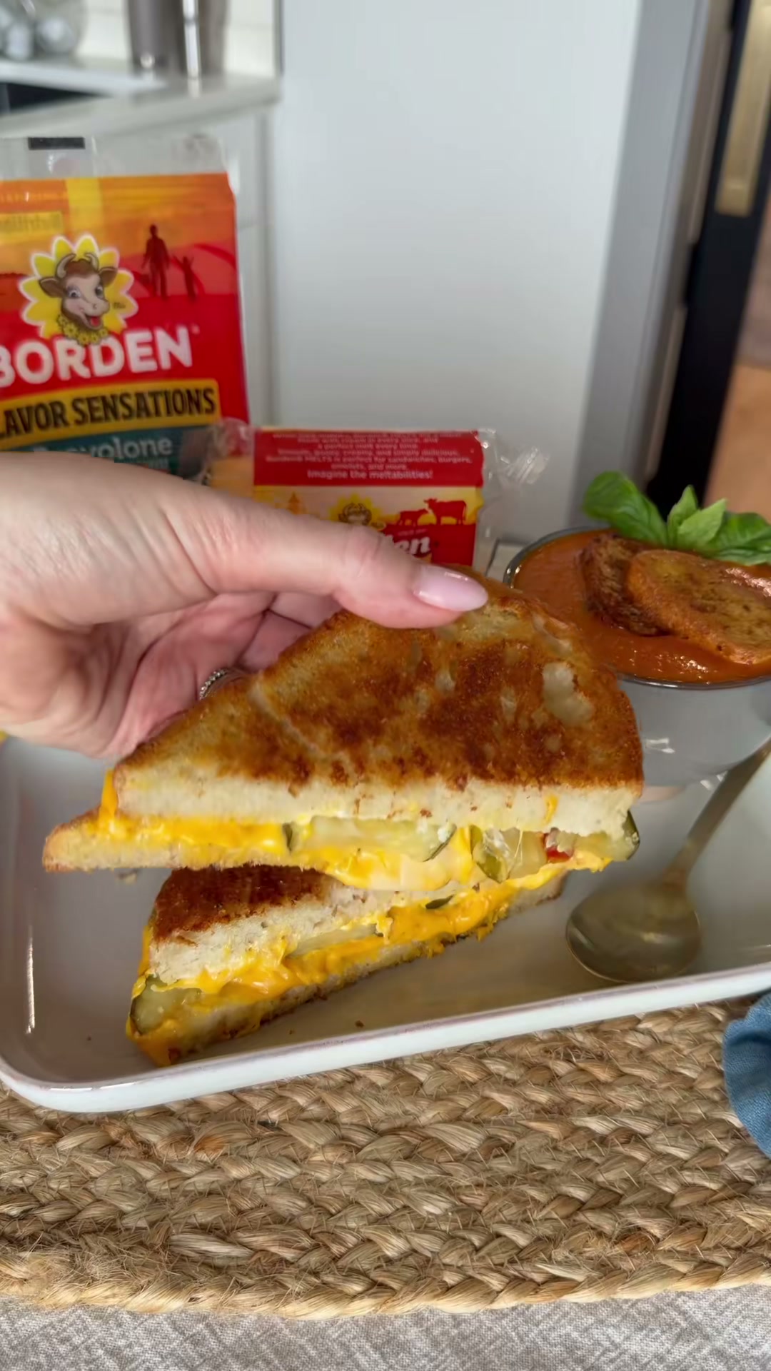 Spicy Dill Pickle Grilled Cheese