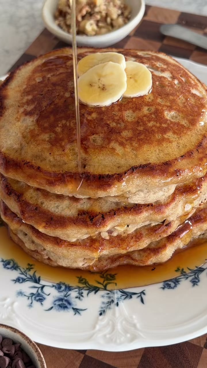 Chocolate Chip Banana Bread Pancakes