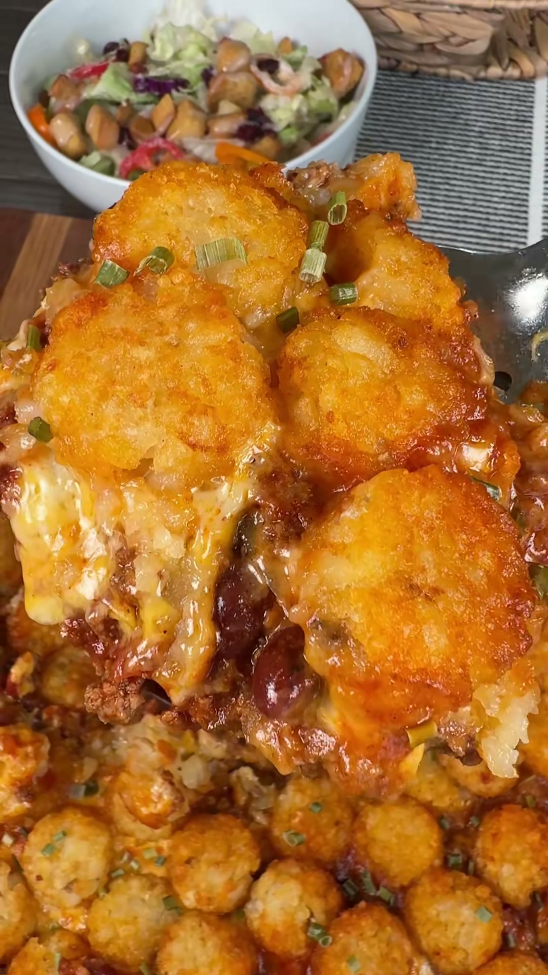 Chili Cheese Dog Tater Tot Casserole