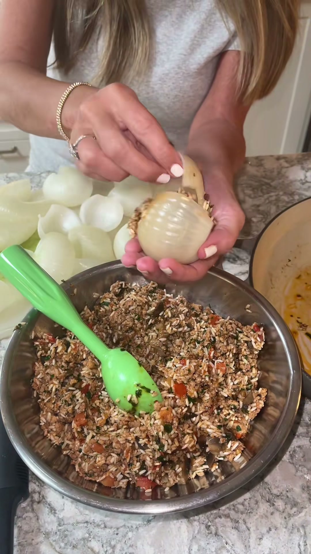 Stuffed Onions with Meat and Rice