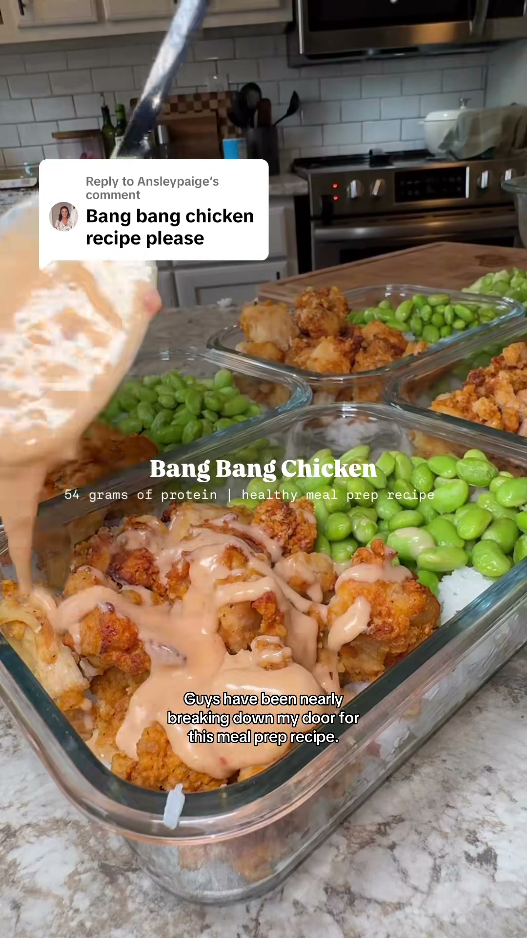 Bang Bang Chicken Meal Prep Bowls